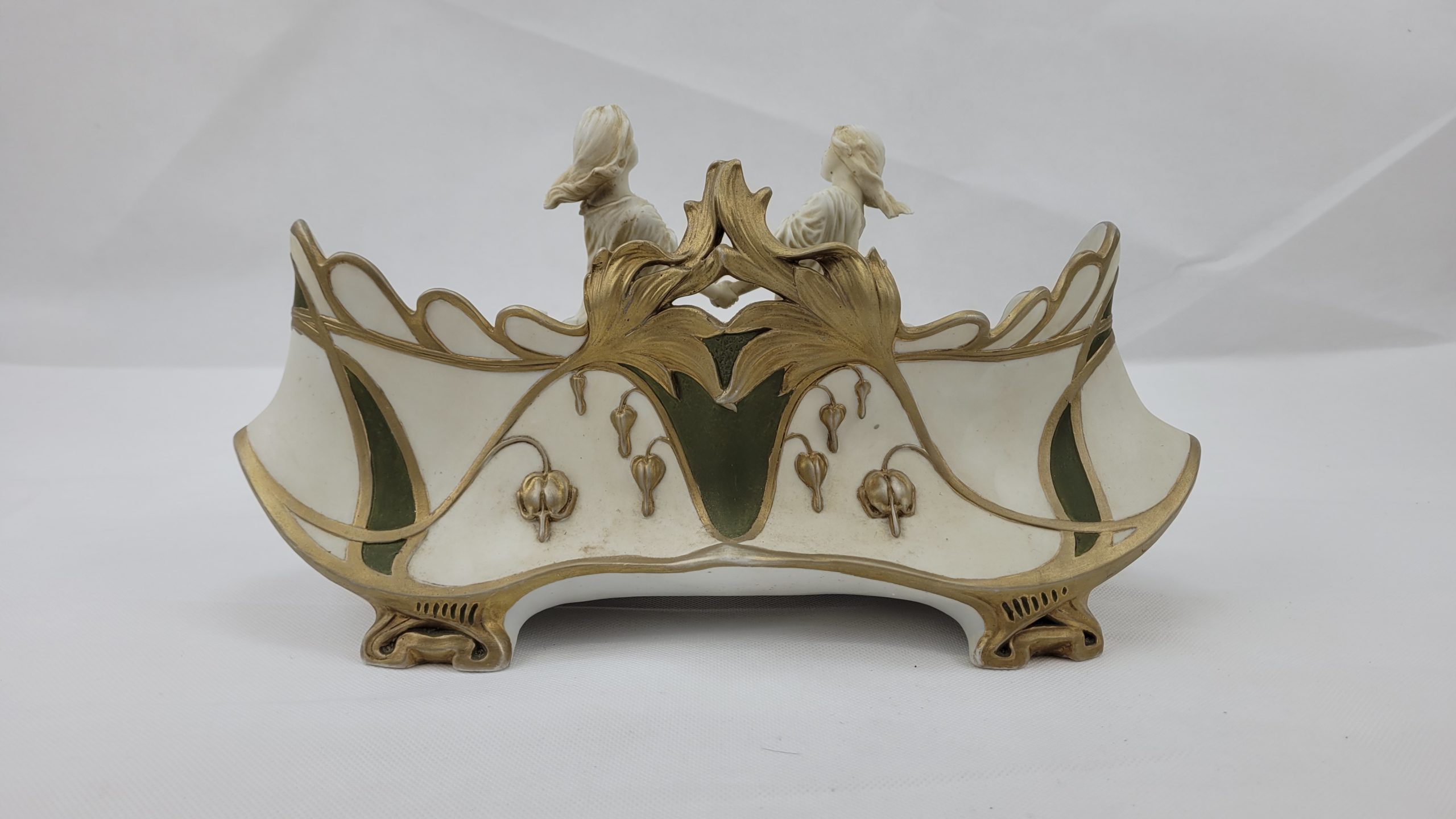 Art Nouveau Bisque Porcelain Jardiniere With Dancing Girls* - Image 2