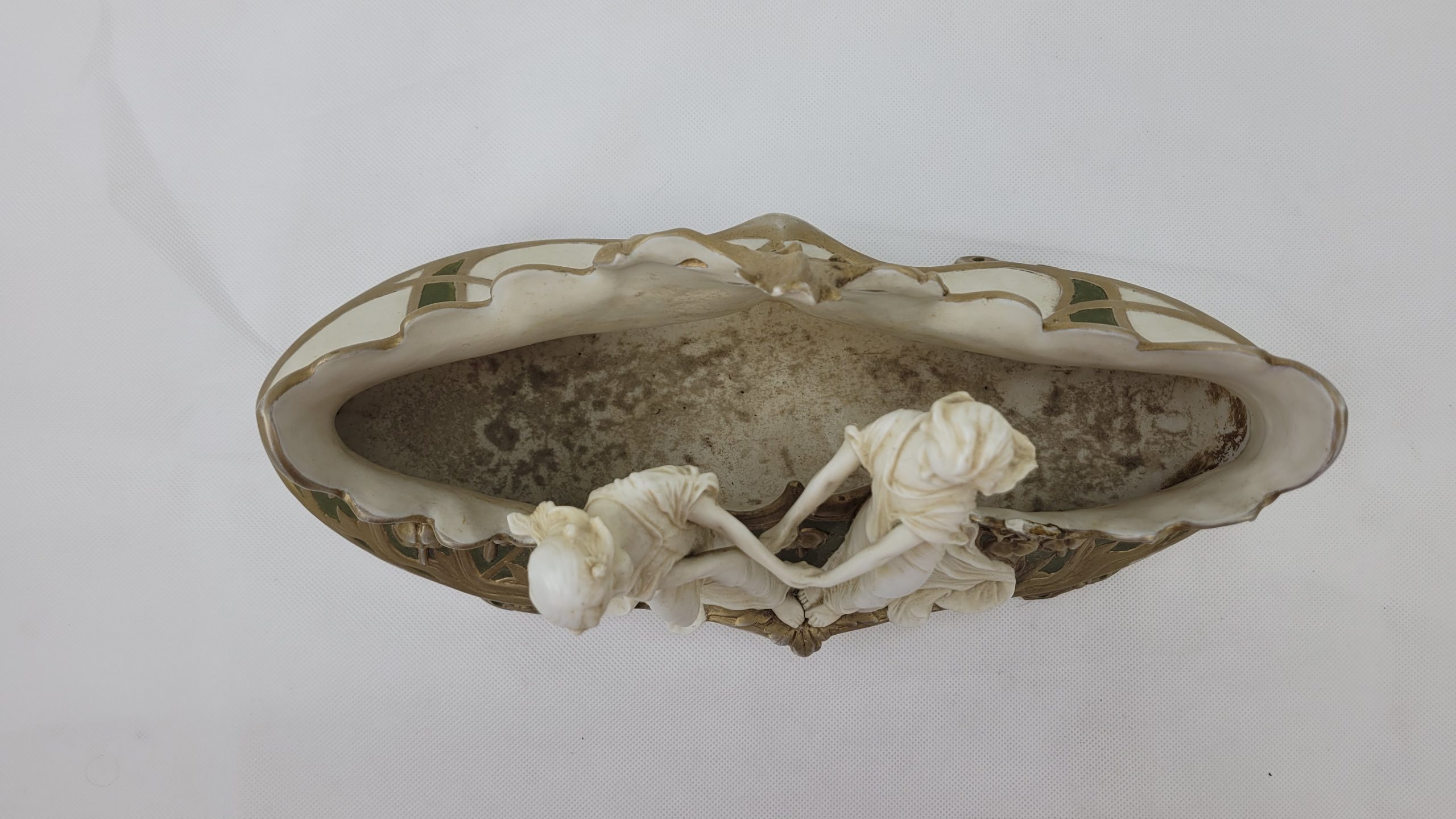 Art Nouveau Bisque Porcelain Jardiniere With Dancing Girls* - Image 3