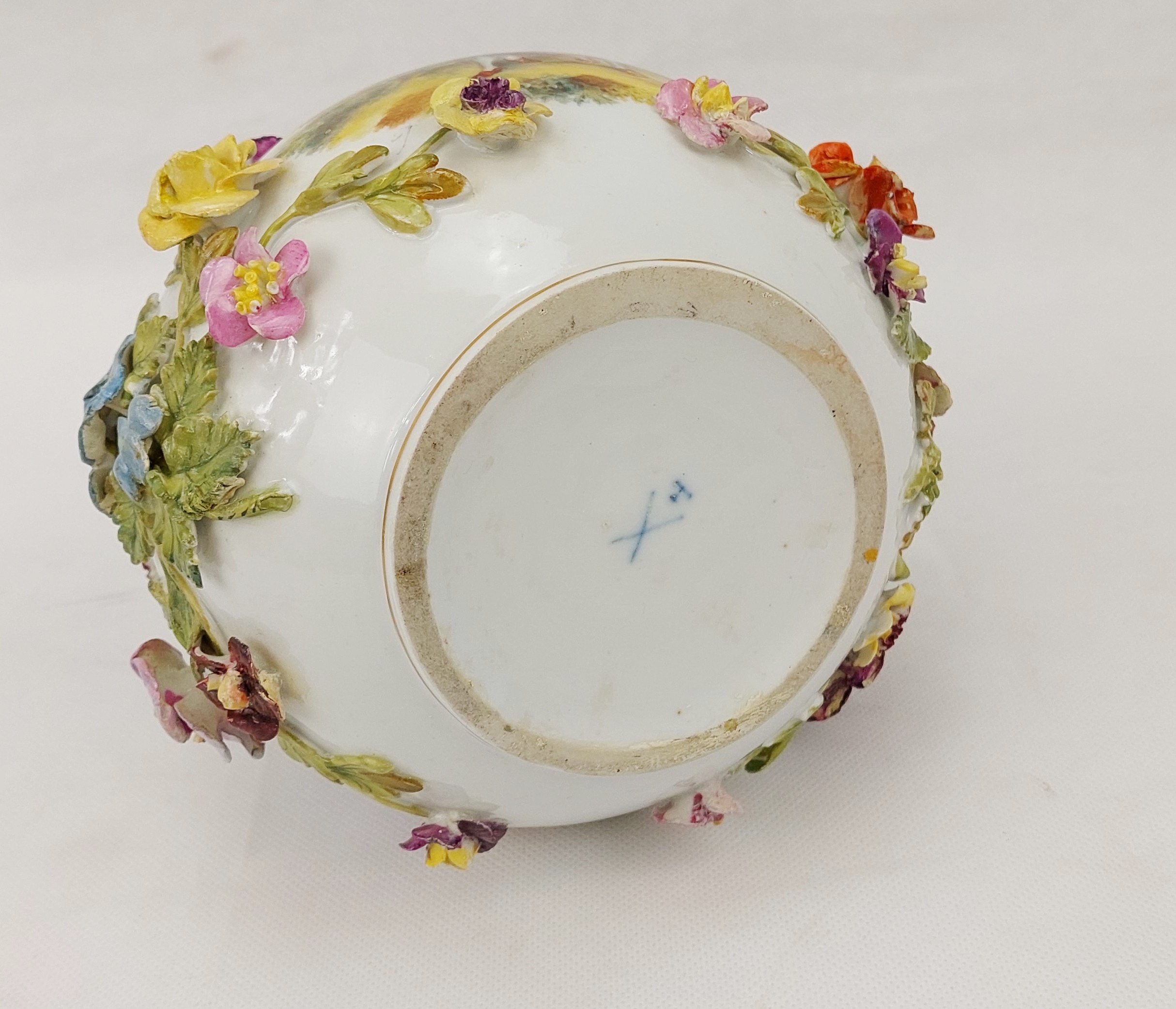Circa 1895 Carl Thieme Of Potschappel Germany Flower Encrusted Vase - Image 14