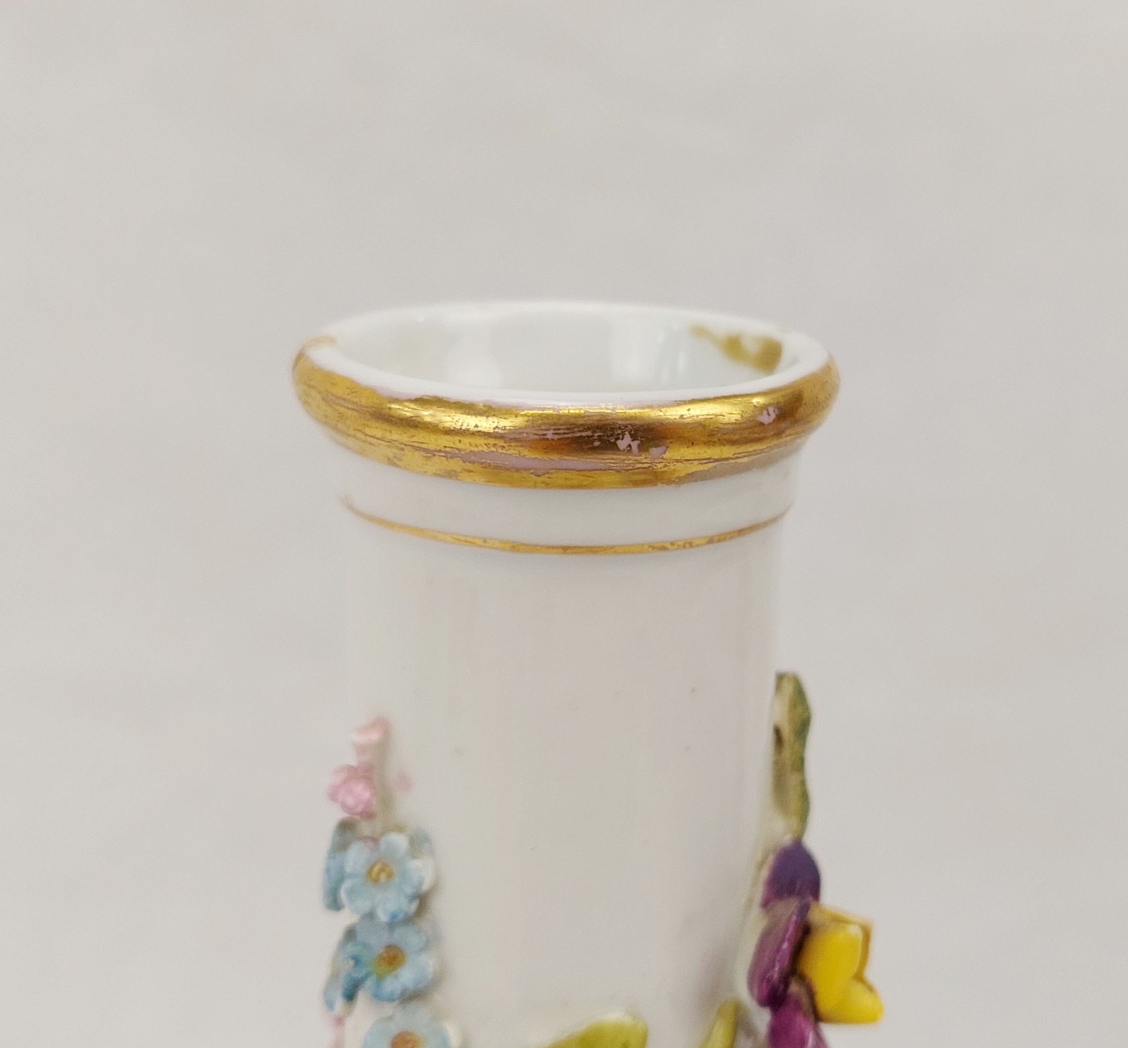 Circa 1895 Carl Thieme Of Potschappel Germany Flower Encrusted Vase - Image 12