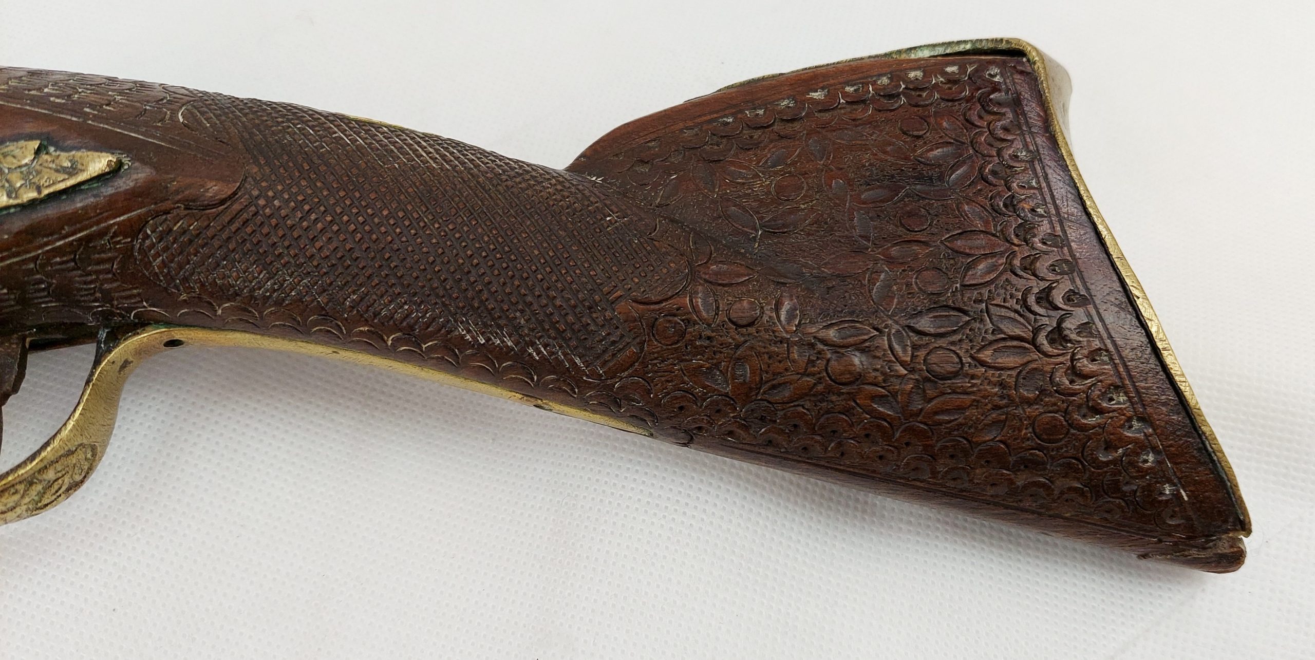 Finely Carved 19th Century Ottoman Empire Blunderbuss Holster Flintlock Pistol - Image 10