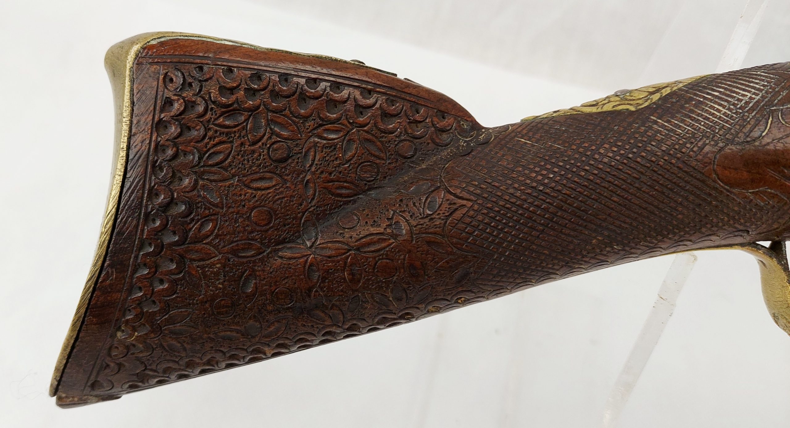 Finely Carved 19th Century Ottoman Empire Blunderbuss Holster Flintlock Pistol - Image 18