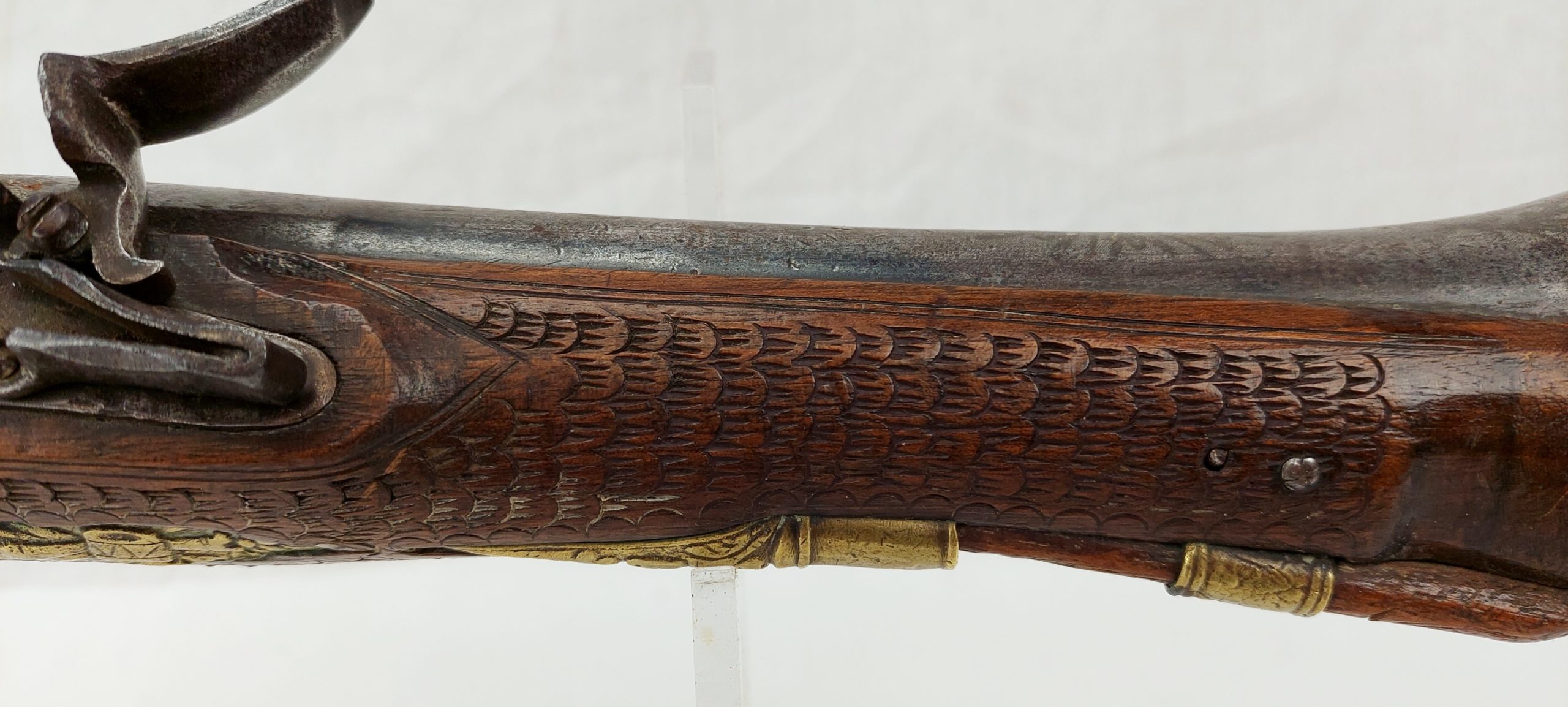 Finely Carved 19th Century Ottoman Empire Blunderbuss Holster Flintlock Pistol - Image 17