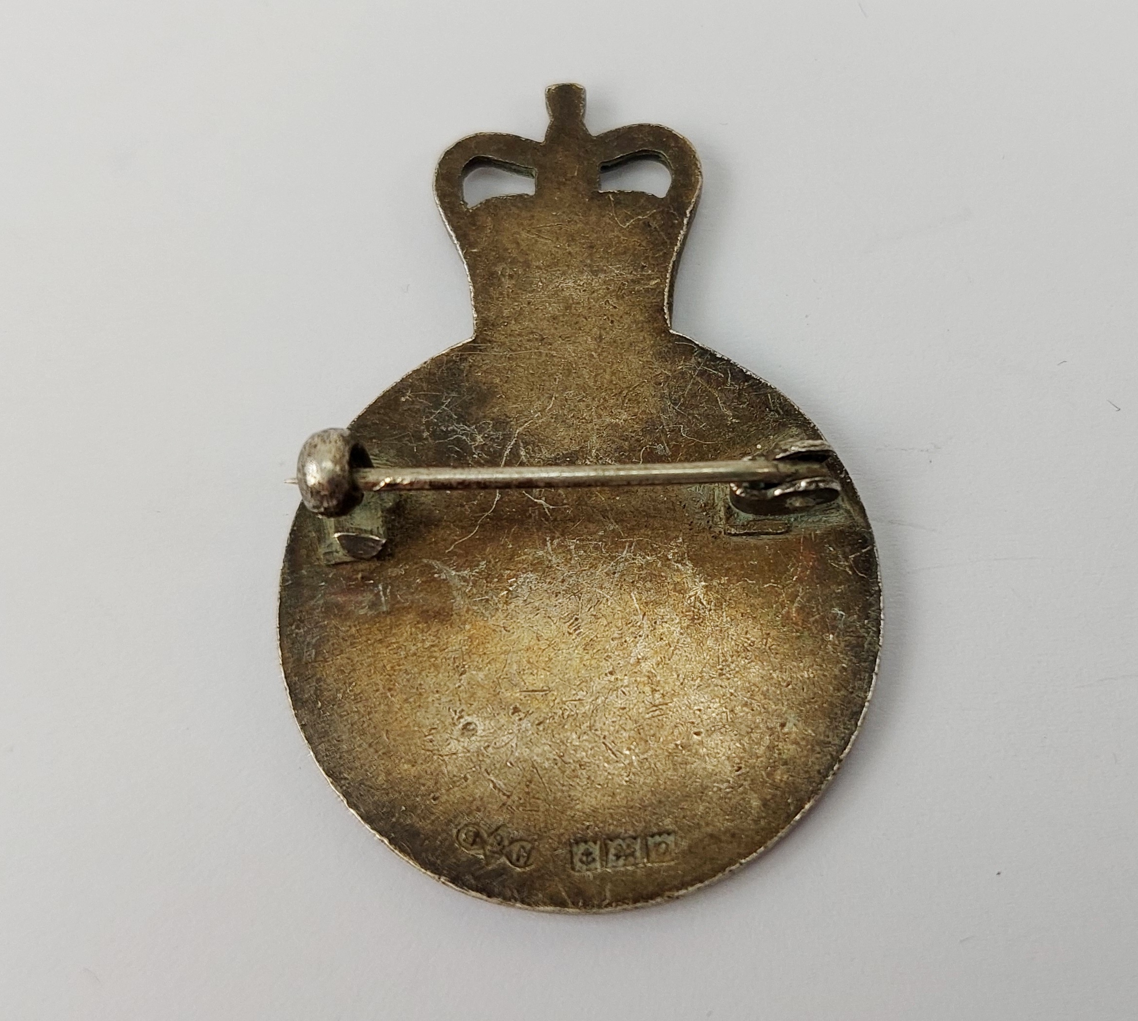 Royal Observer Corps Silver & Enamel Badge c1963 - Image 2