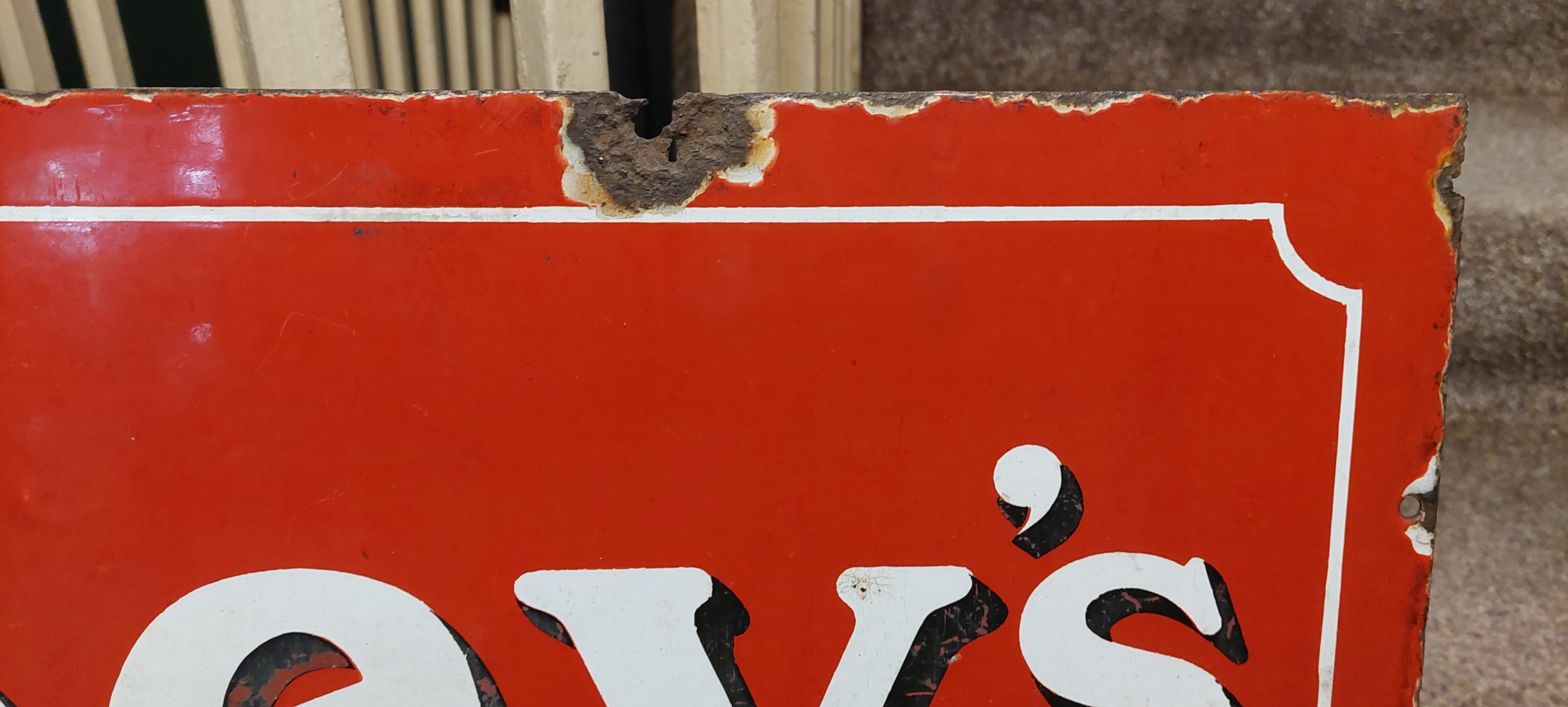 Gilbeys Wines & Spirits Enamel On Tin Advertising Sign* - Image 2