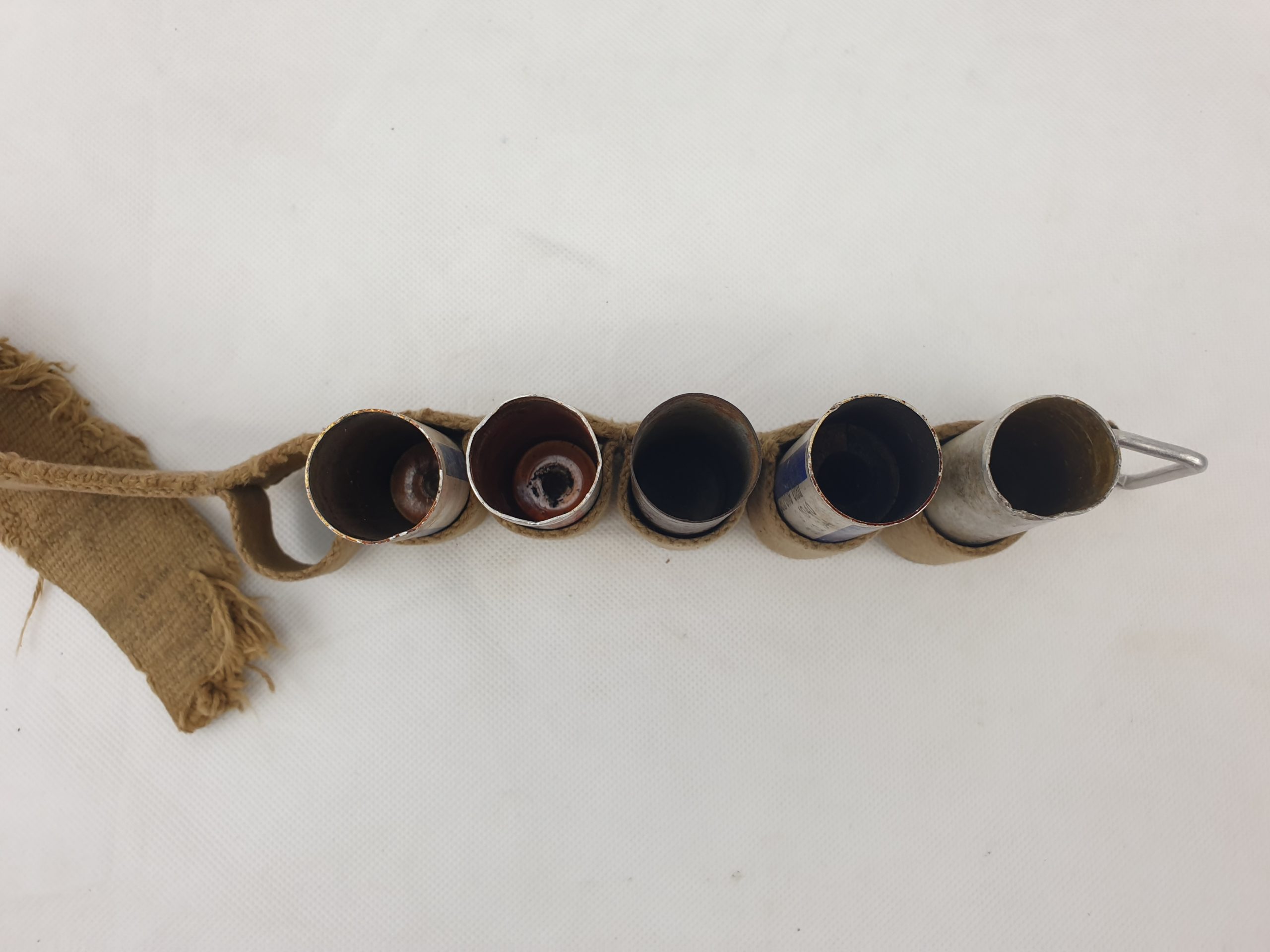 WW2 German Flare Pistol Belt With 5 Inert Used Cartridges - Image 6
