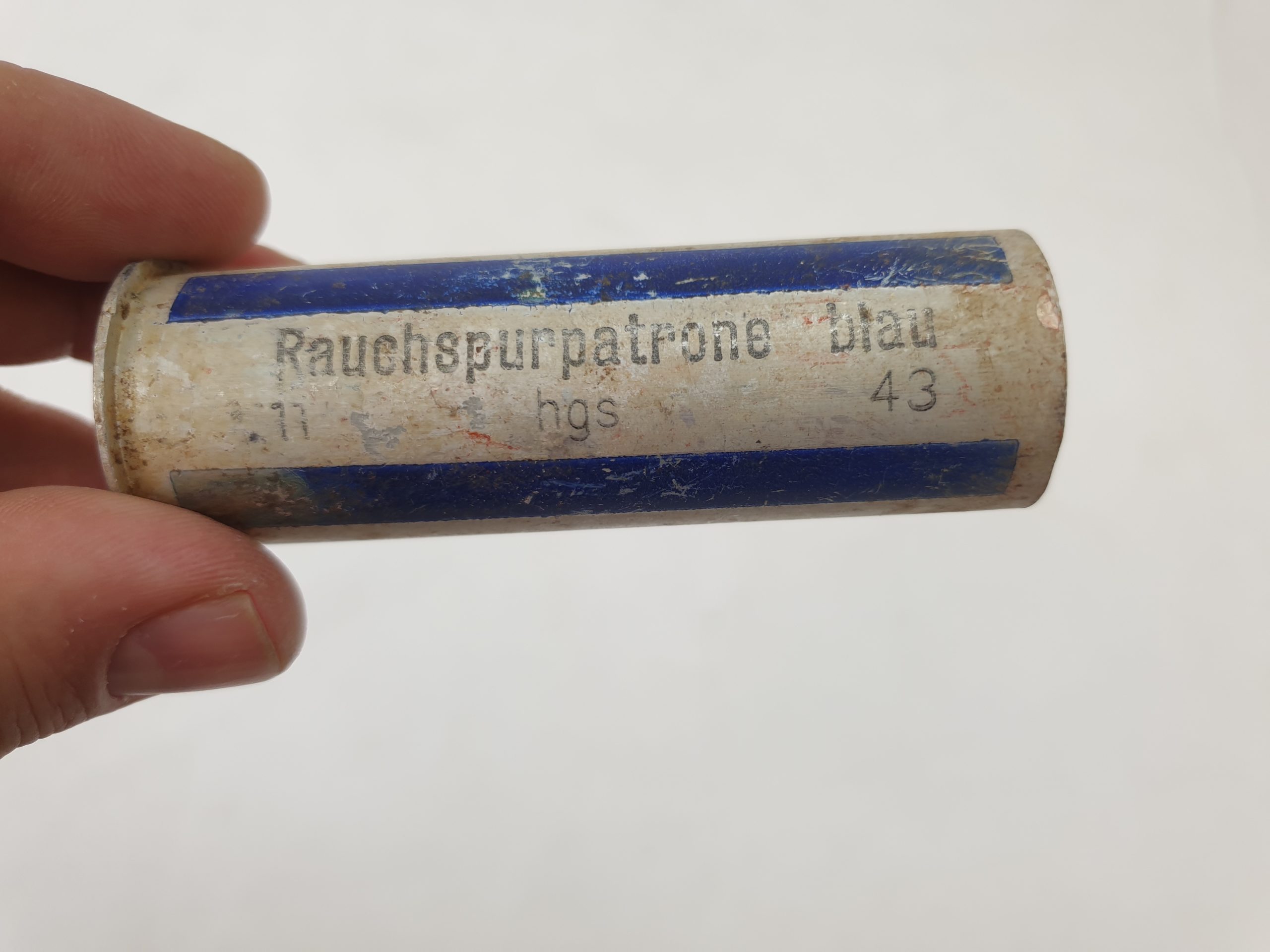 WW2 German Flare Pistol Belt With 5 Inert Used Cartridges - Image 8