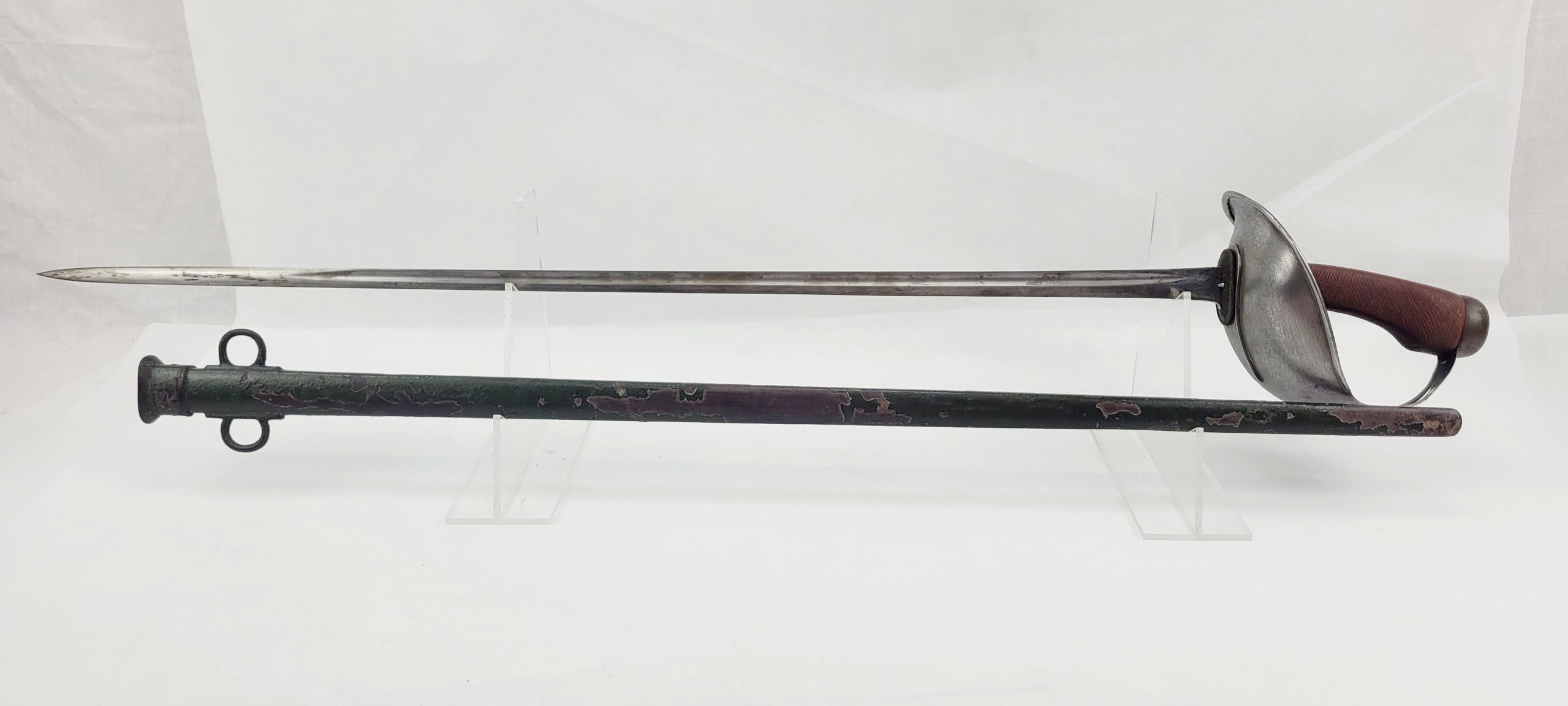 WW1 1908 Pattern 1916 Dated British Cavalry Troopers Sword & Scabbard Original Paint