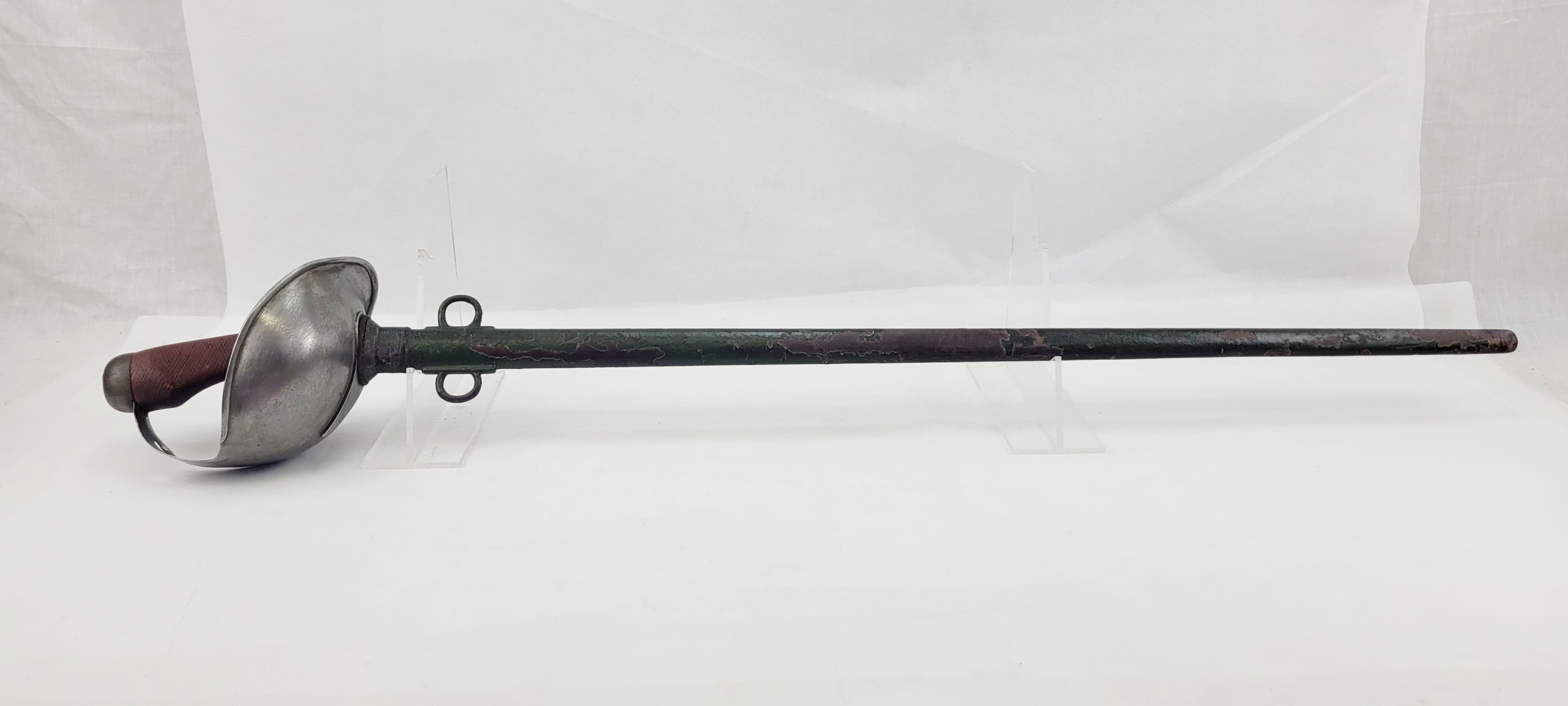 WW1 1908 Pattern 1916 Dated British Cavalry Troopers Sword & Scabbard Original Paint - Image 3