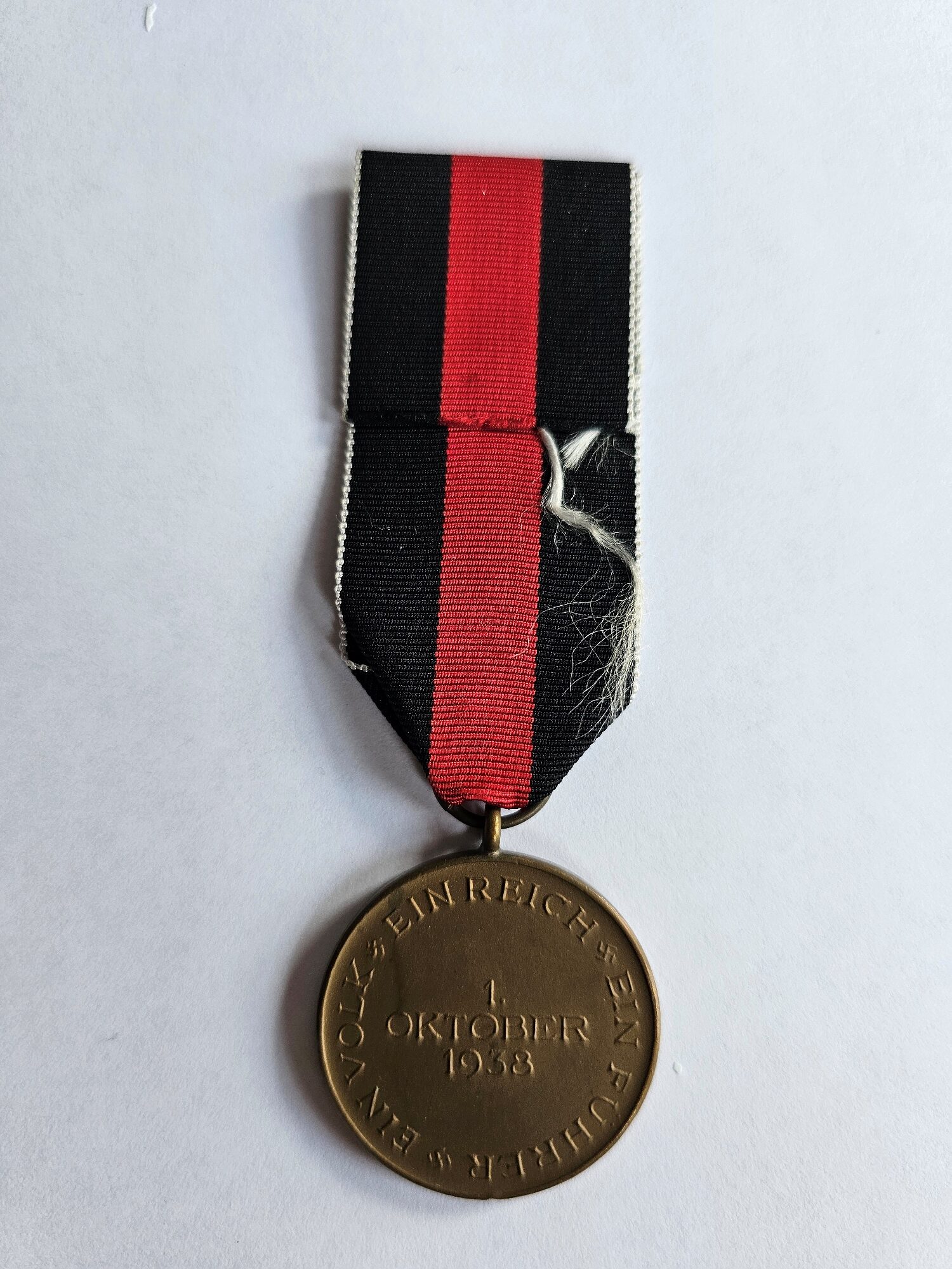 WW2 German Authentic Nazi Sudetenland Commemorative Medal - Image 4