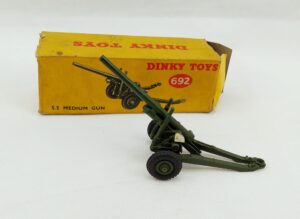 Boxed Dinky Toys 692 5.5 Inch Medium Gun