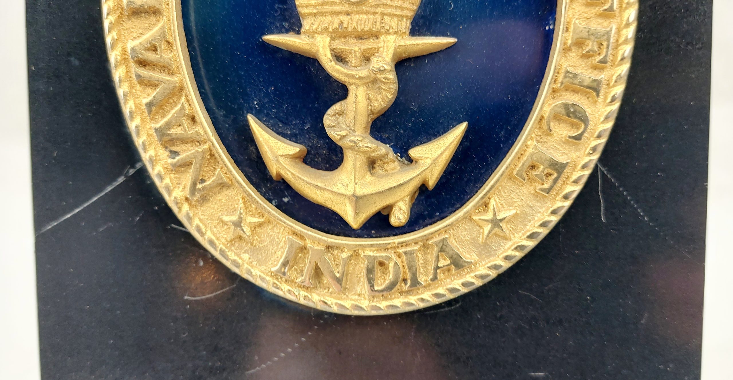 Brass India Naval Hydrographic Plaque On Easel Stand - Image 3