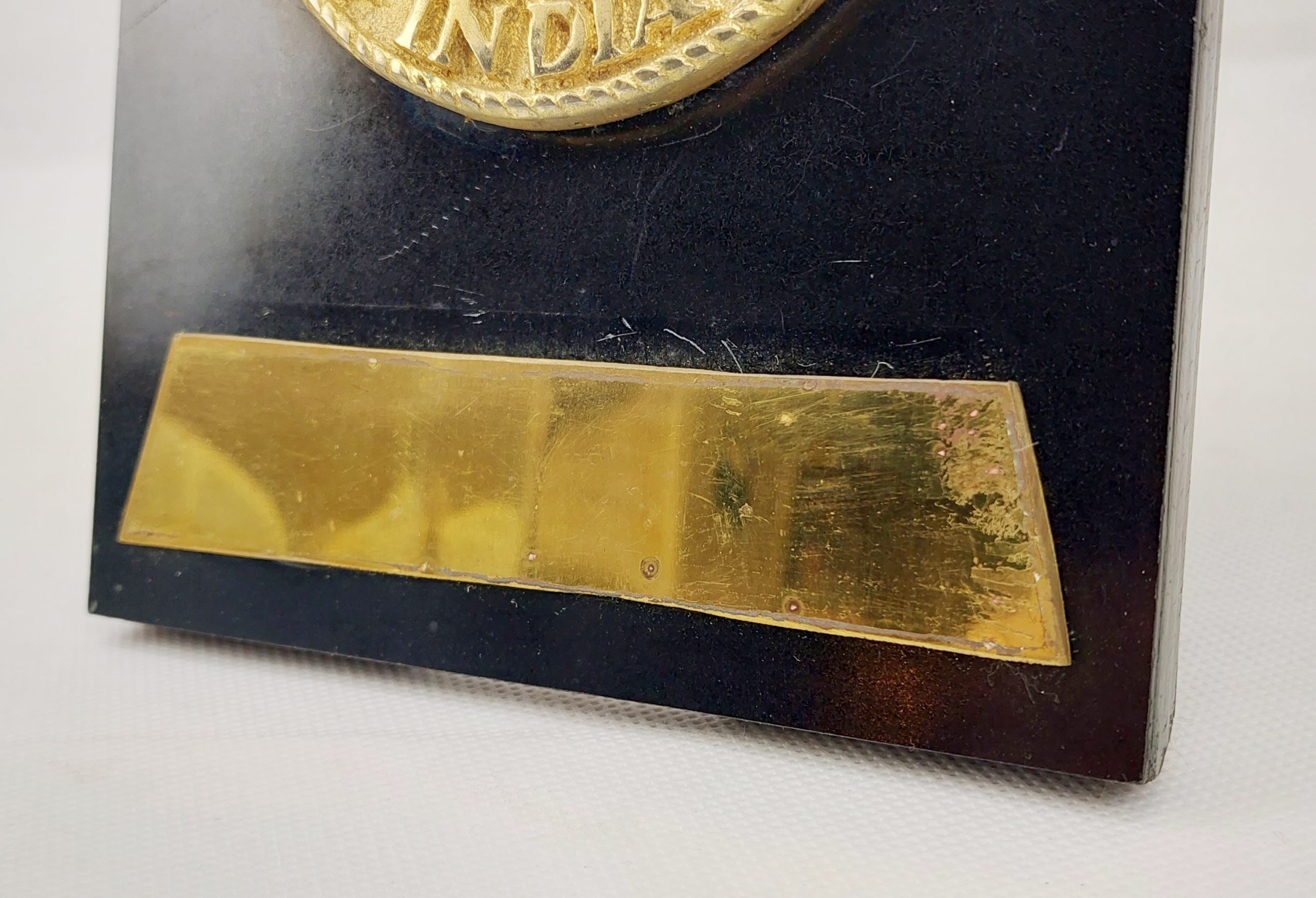 Brass India Naval Hydrographic Plaque On Easel Stand - Image 5
