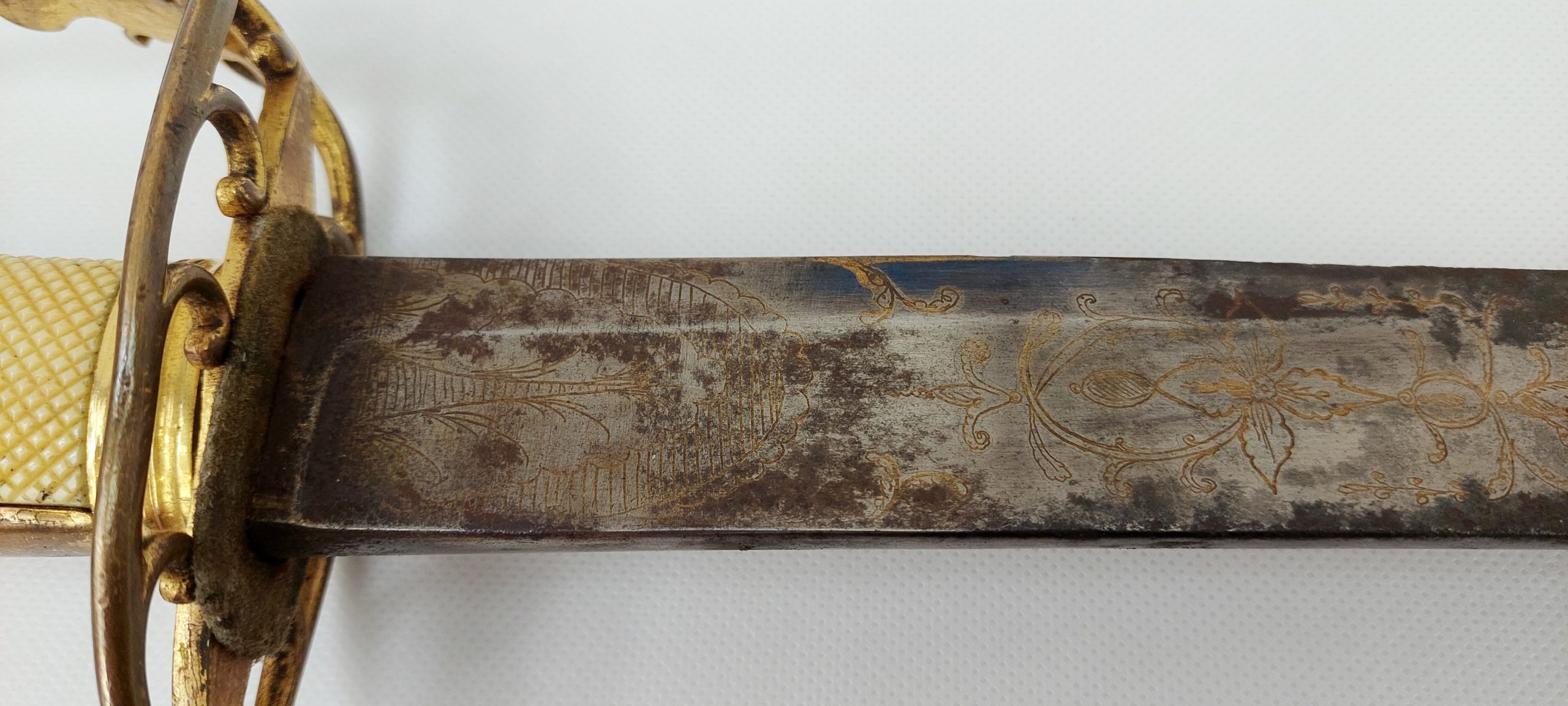 Circa 1803 Non Regulation Royal Marines Fighting Blue And Gilt Sabre By Hawkins Of Portsmouth - Image 13