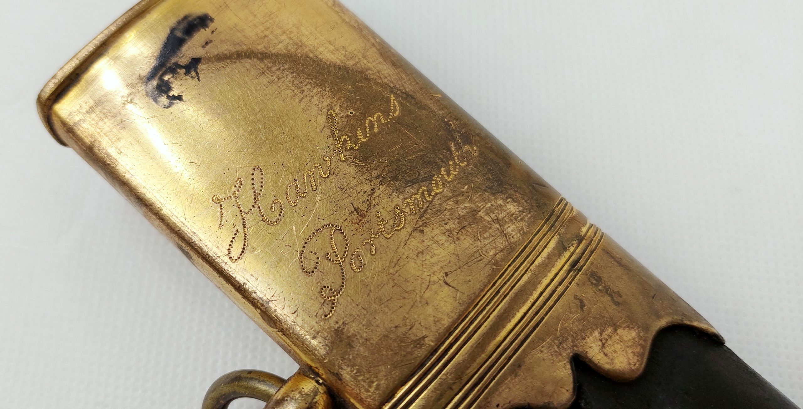 Circa 1803 Non Regulation Royal Marines Fighting Blue And Gilt Sabre By Hawkins Of Portsmouth - Image 4