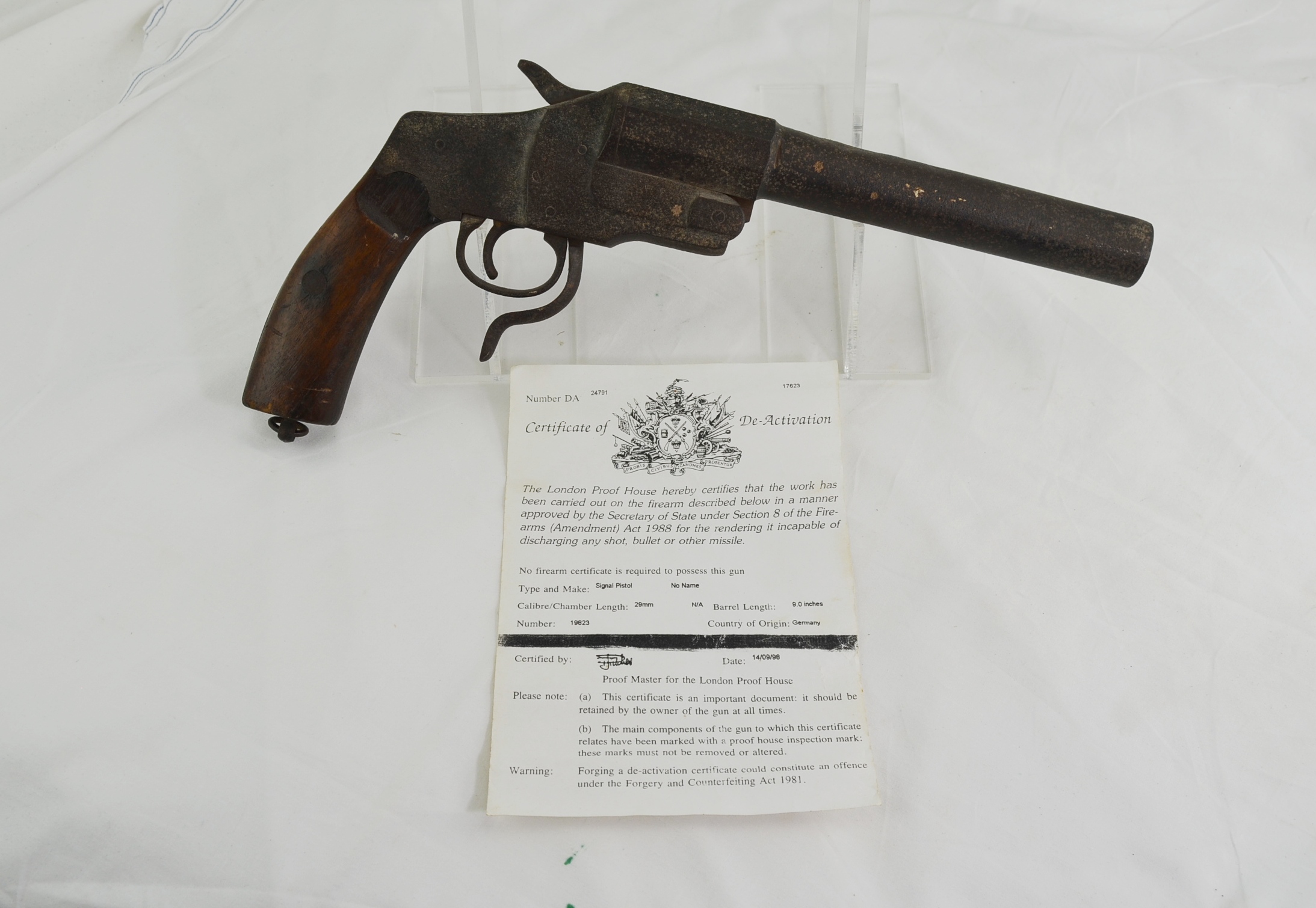 First World War issued German Hebel M1894 Flare/Signal Pistol
