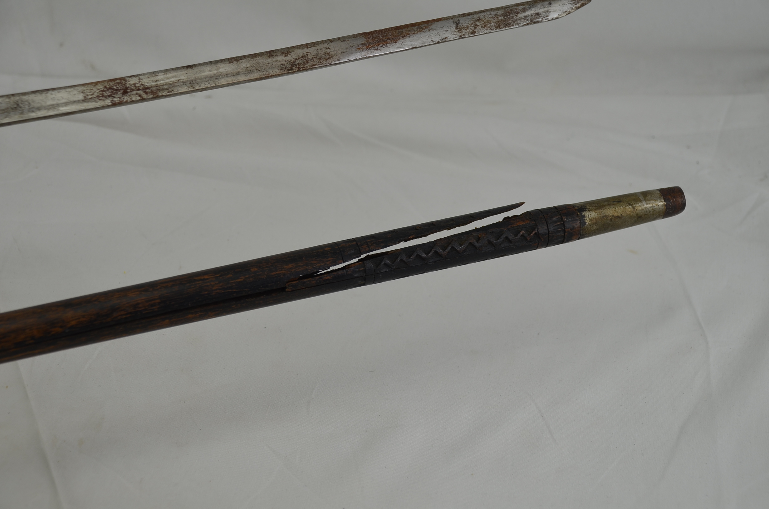 Authentic 19th Century Colonial Indian Stick Sword - Image 4