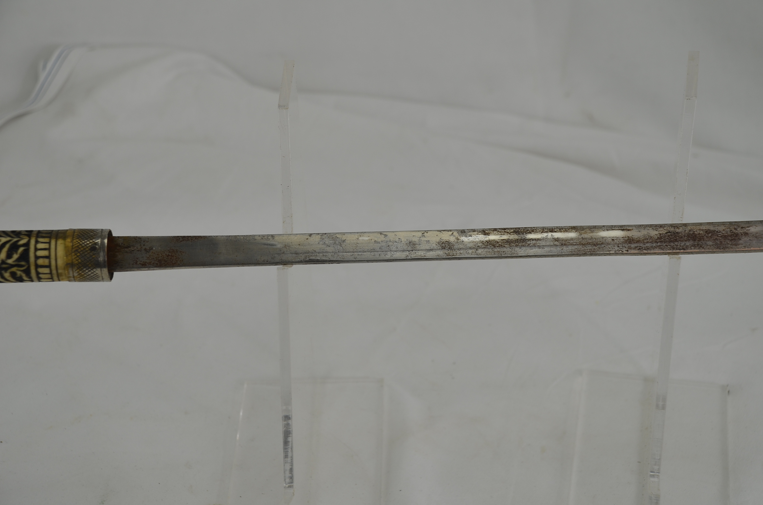 Authentic 19th Century Colonial Indian Stick Sword - Image 9