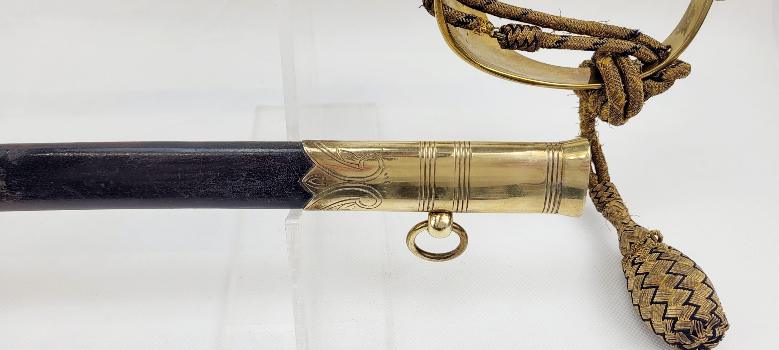 Excellent KGV Royal Navy 1827 Pattern Officers Sword, Sword Knot, Scabbard And Sword Bag - Image 16