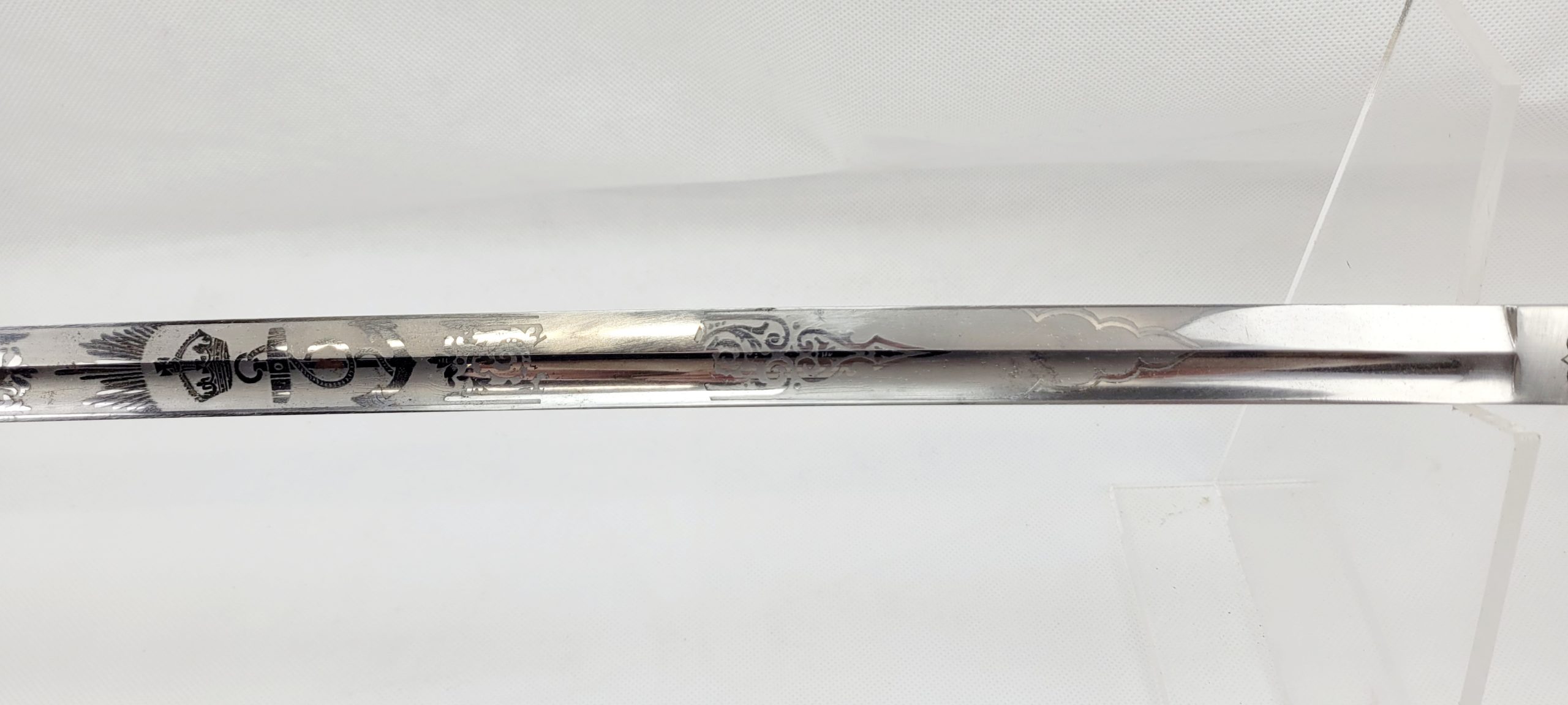 Excellent KGV Royal Navy 1827 Pattern Officers Sword, Sword Knot, Scabbard And Sword Bag - Image 7