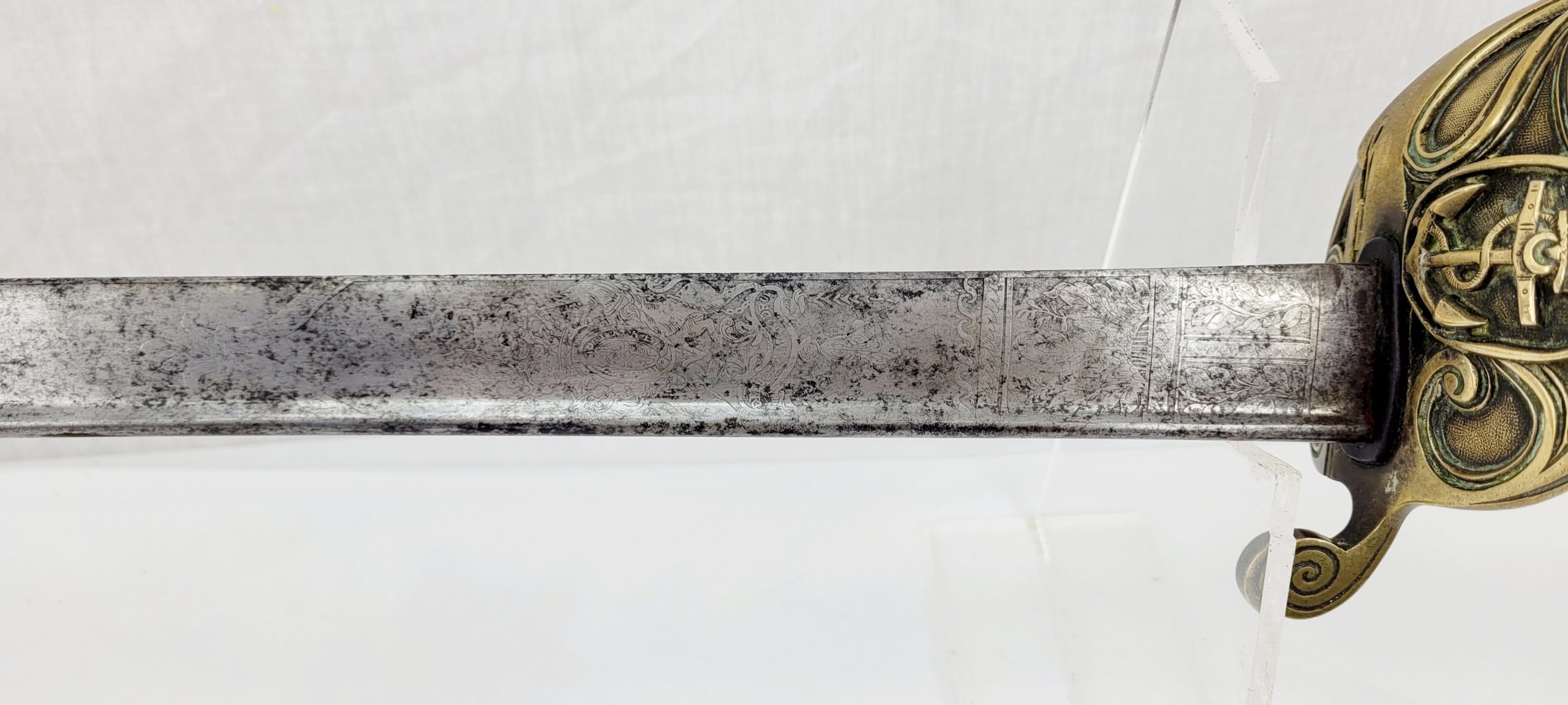 Fiske Of Portsmouth Early 1827 Pattern Royal Navy Officers Pipeback Sword - Image 8