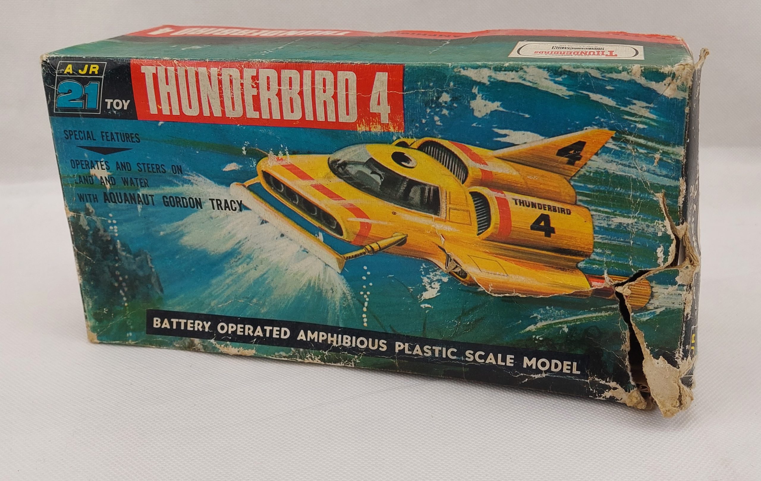 JR 21 Toys Rosenthal Gerry Anderson Battery Operated Thunderbird 4 In Box c1960’s - Image 11