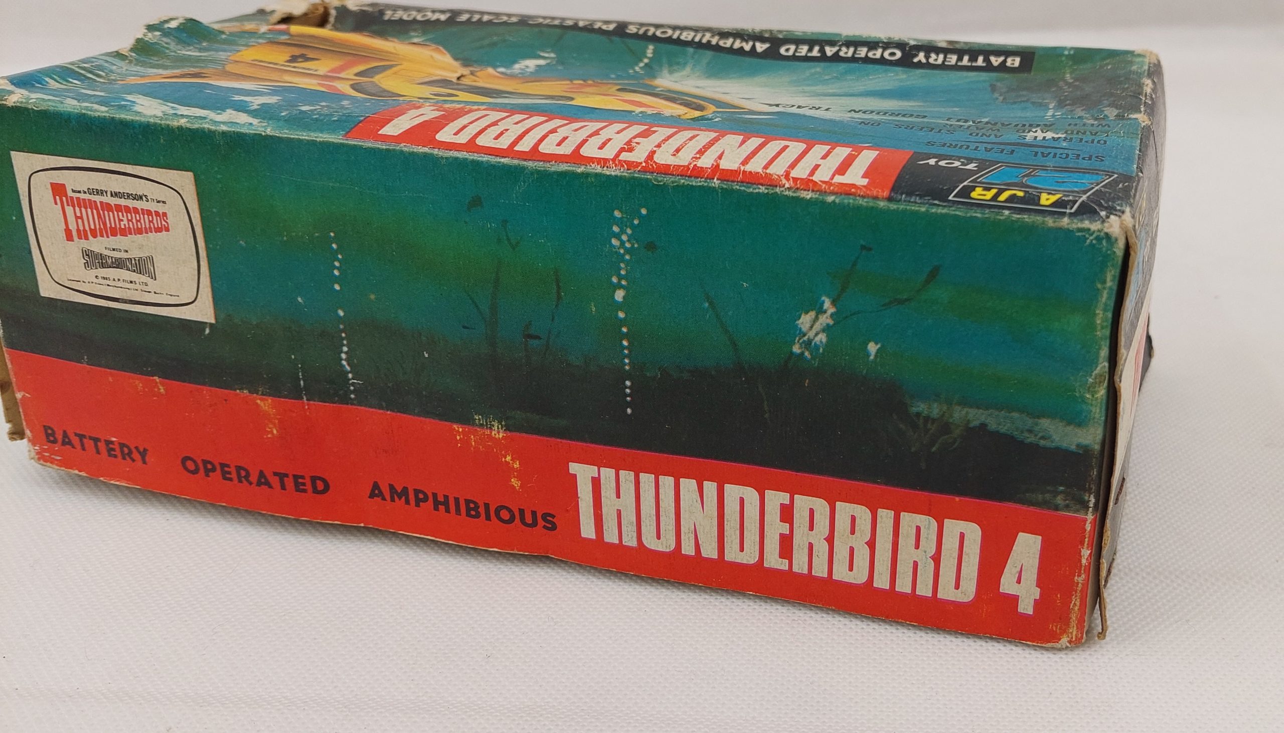 JR 21 Toys Rosenthal Gerry Anderson Battery Operated Thunderbird 4 In Box c1960’s - Image 14