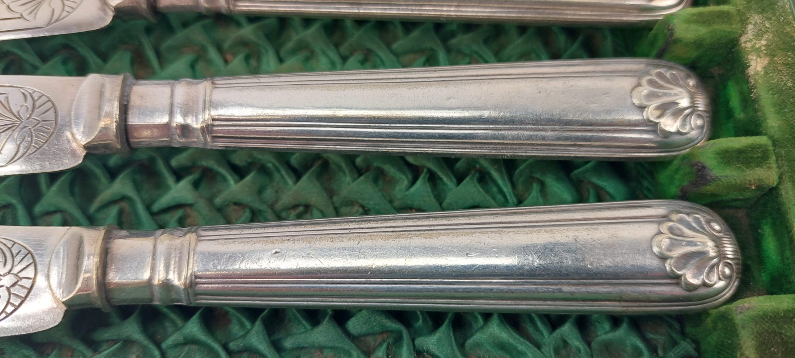 Cased Set of Six Silver Plate Knives & Forks - Image 7