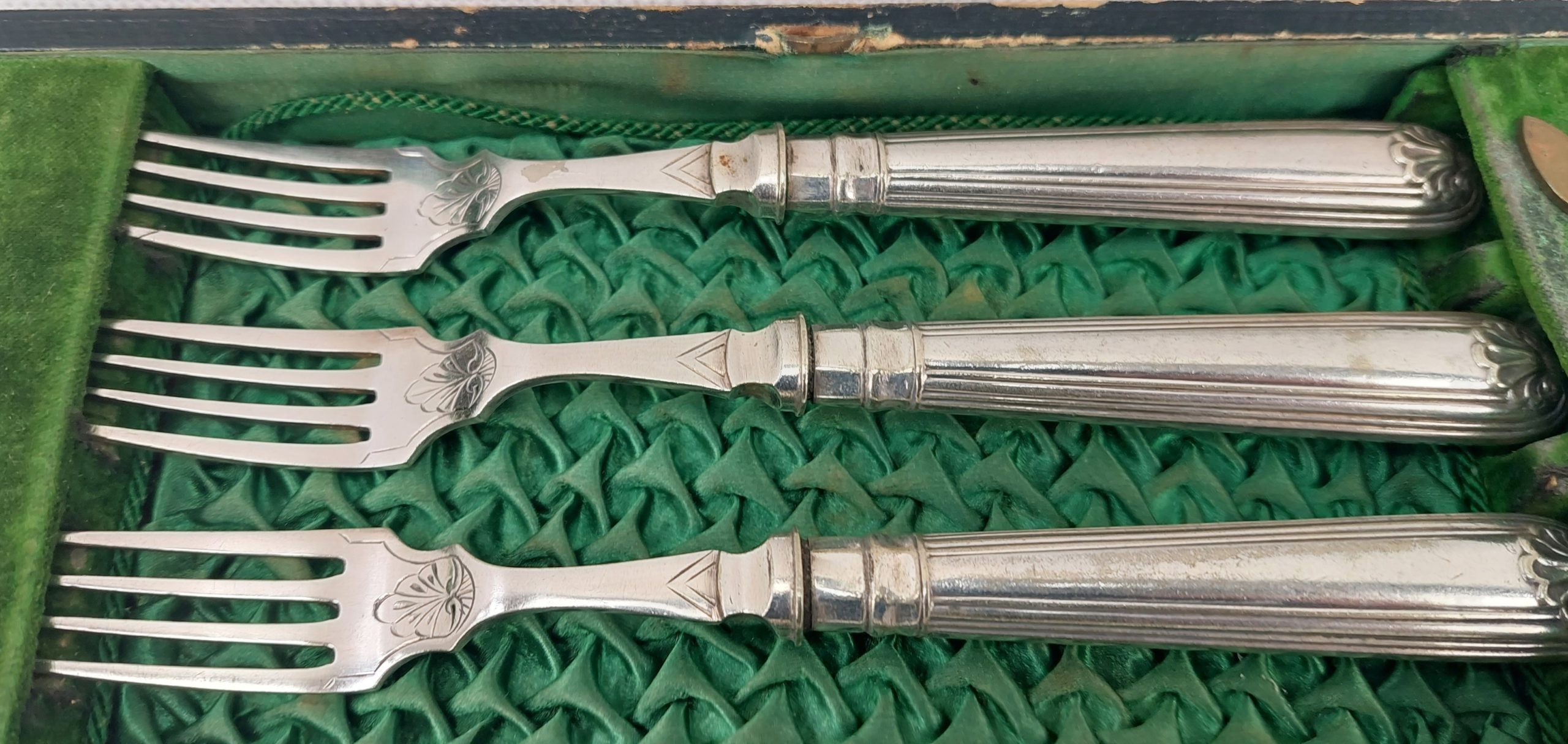 Cased Set of Six Silver Plate Knives & Forks - Image 8