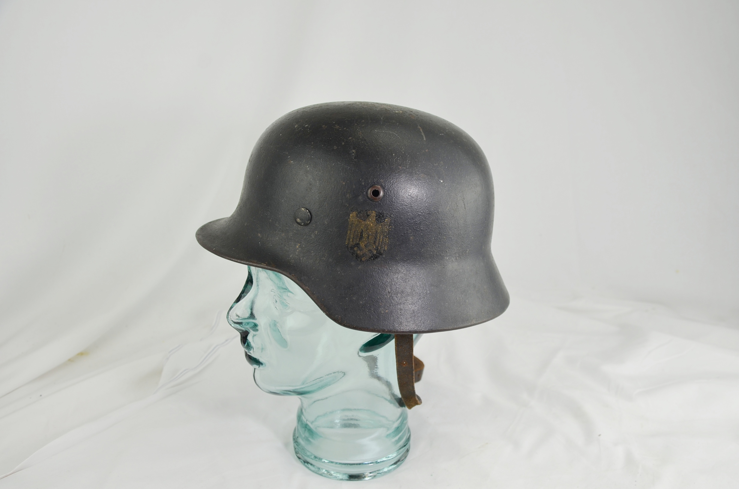 Original Kriegsmarine WW2 M35 Single Decal German Helmet