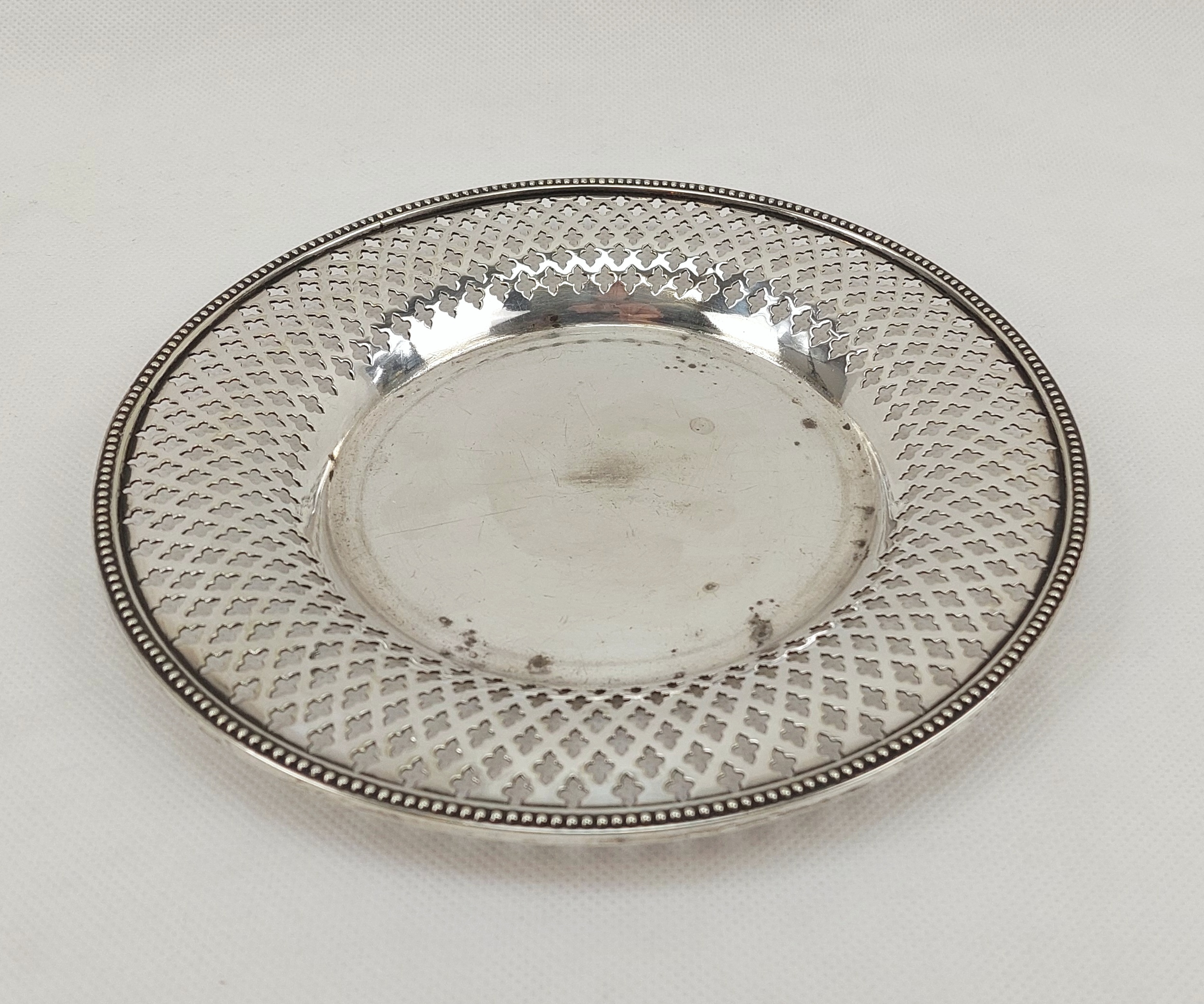Pierced Small Silver Plate Tray