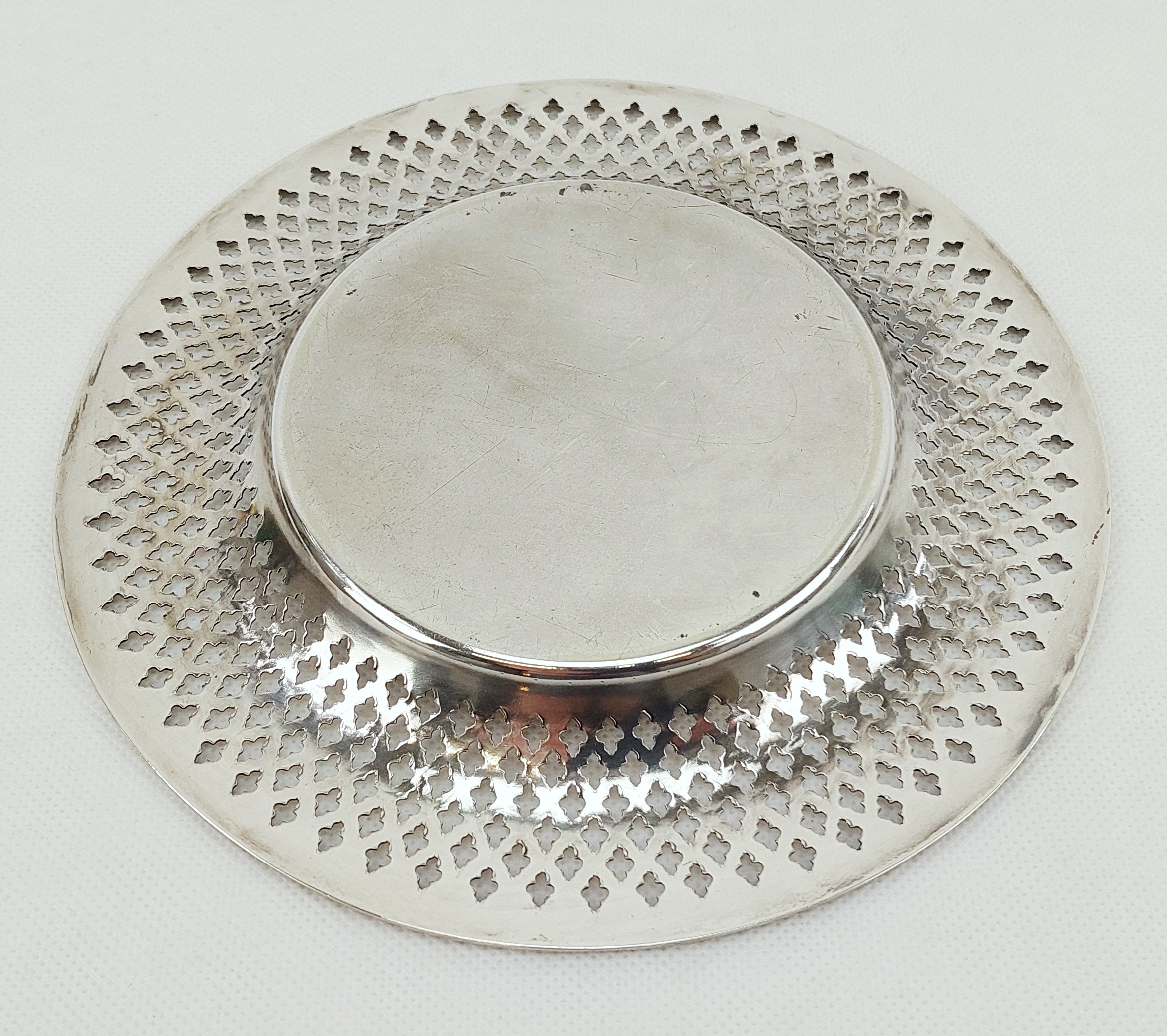 Pierced Small Silver Plate Tray - Image 2