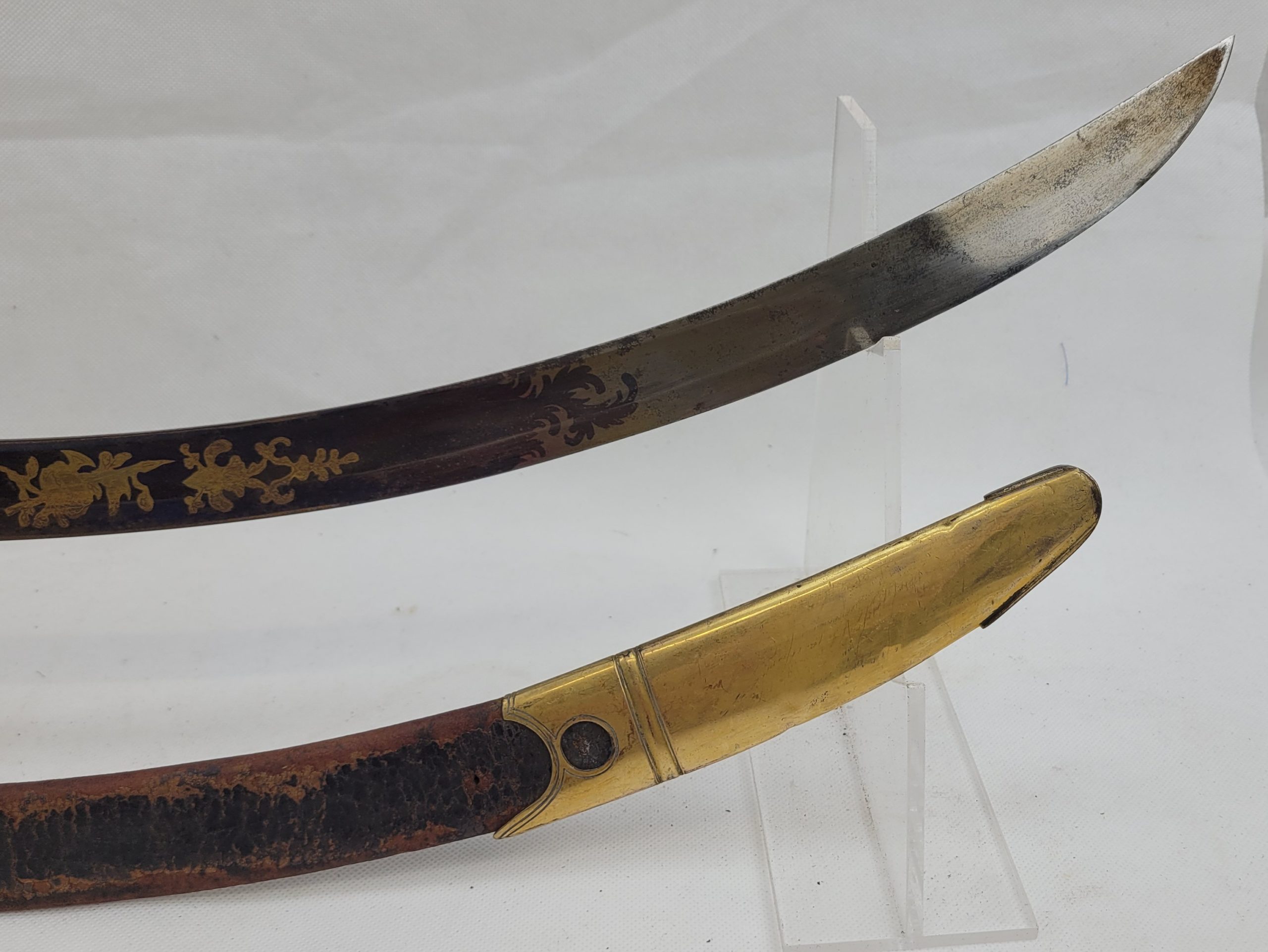 1803 Pattern Flank Company Light Infantry Officers Blue And Gilt Sabre Sword - Image 12