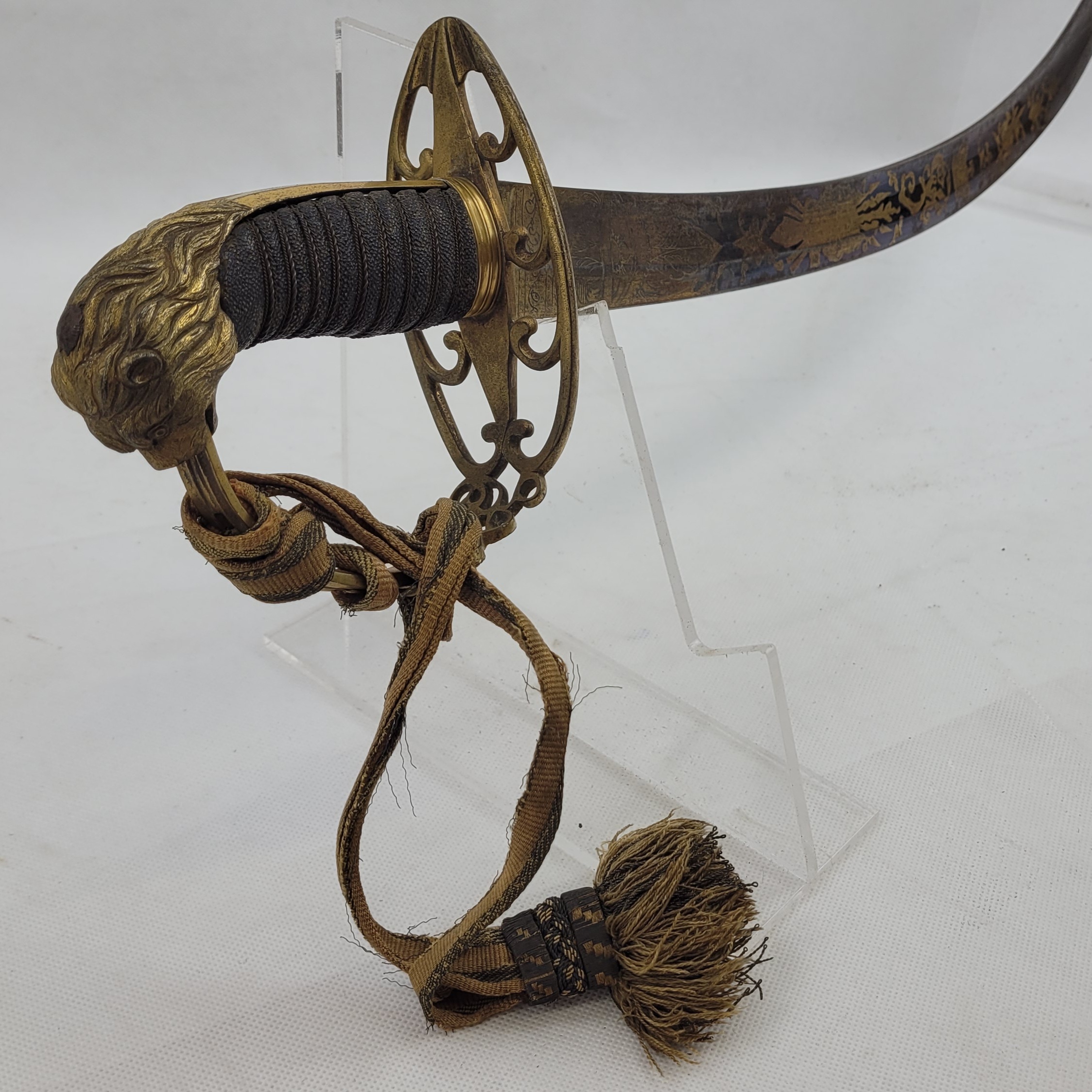 1803 Pattern Flank Company Light Infantry Officers Blue And Gilt Sabre Sword - Image 11