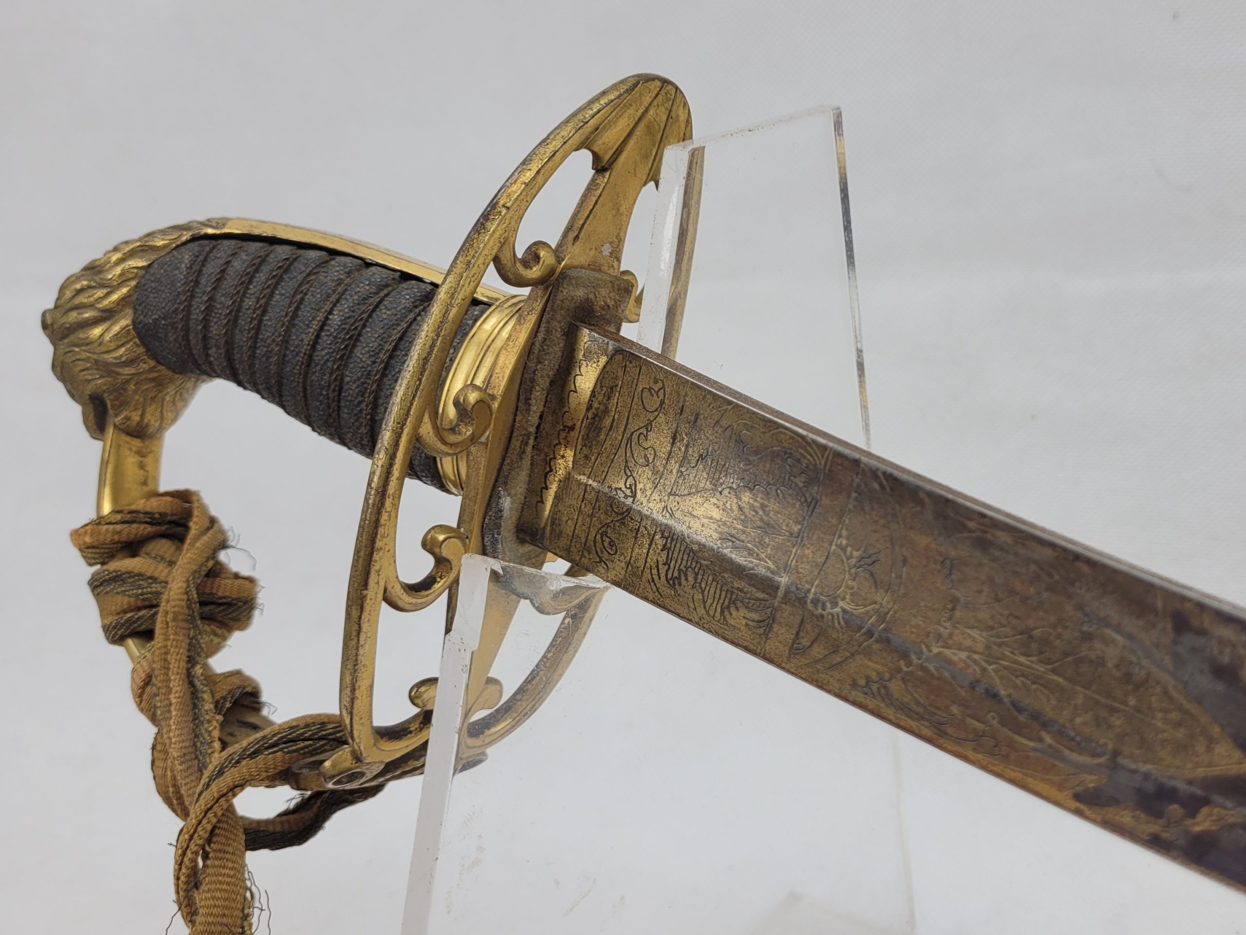 1803 Pattern Flank Company Light Infantry Officers Blue And Gilt Sabre Sword - Image 9