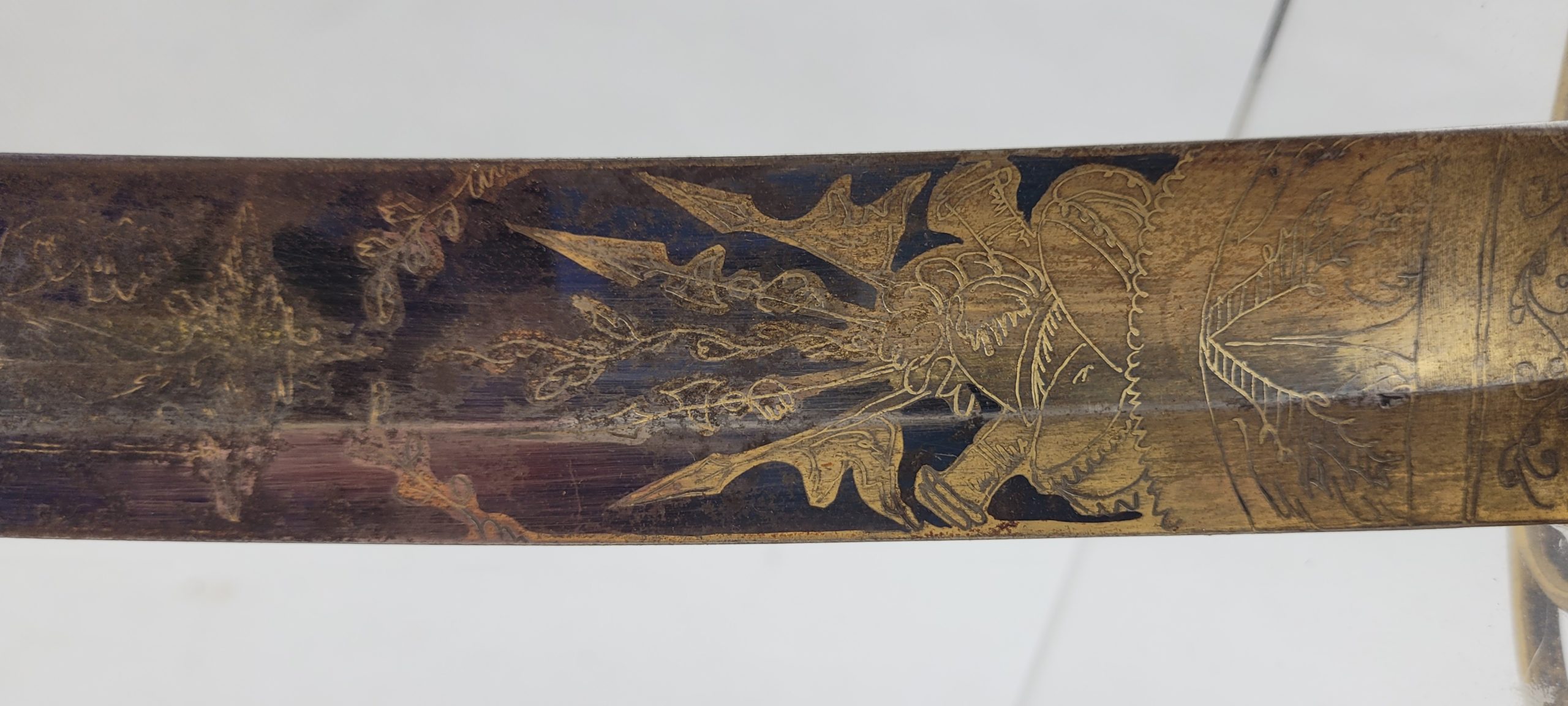 1803 Pattern Flank Company Light Infantry Officers Blue And Gilt Sabre Sword - Image 4