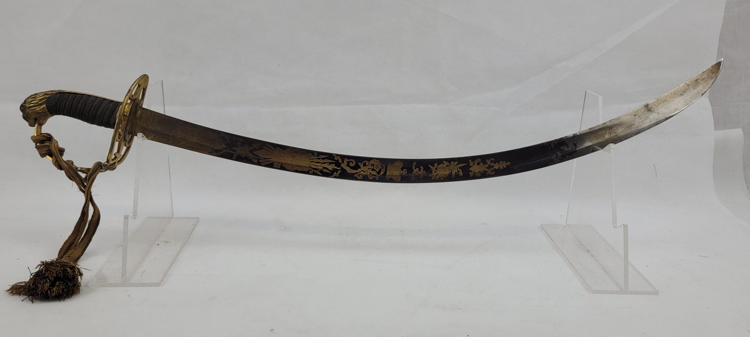 1803 Pattern Flank Company Light Infantry Officers Blue And Gilt Sabre Sword - Image 2