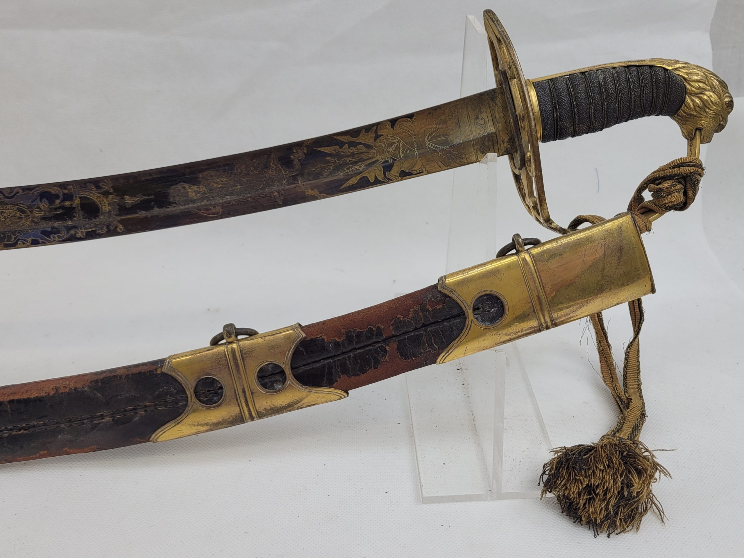 1803 Pattern Flank Company Light Infantry Officers Blue And Gilt Sabre Sword - Image 15