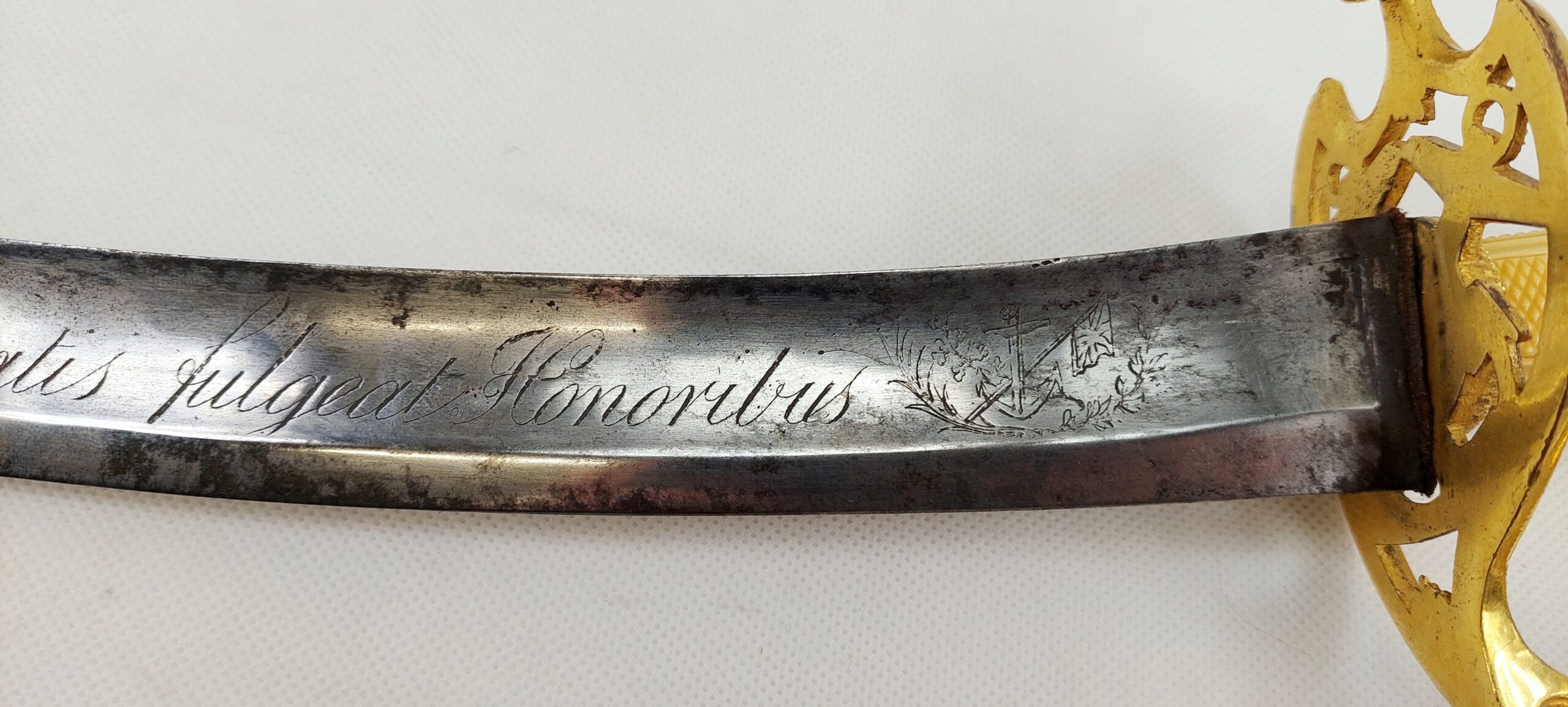 An Unique Naval Presentation Sabre Circa 1790-1800 and Scabbard - Image 14