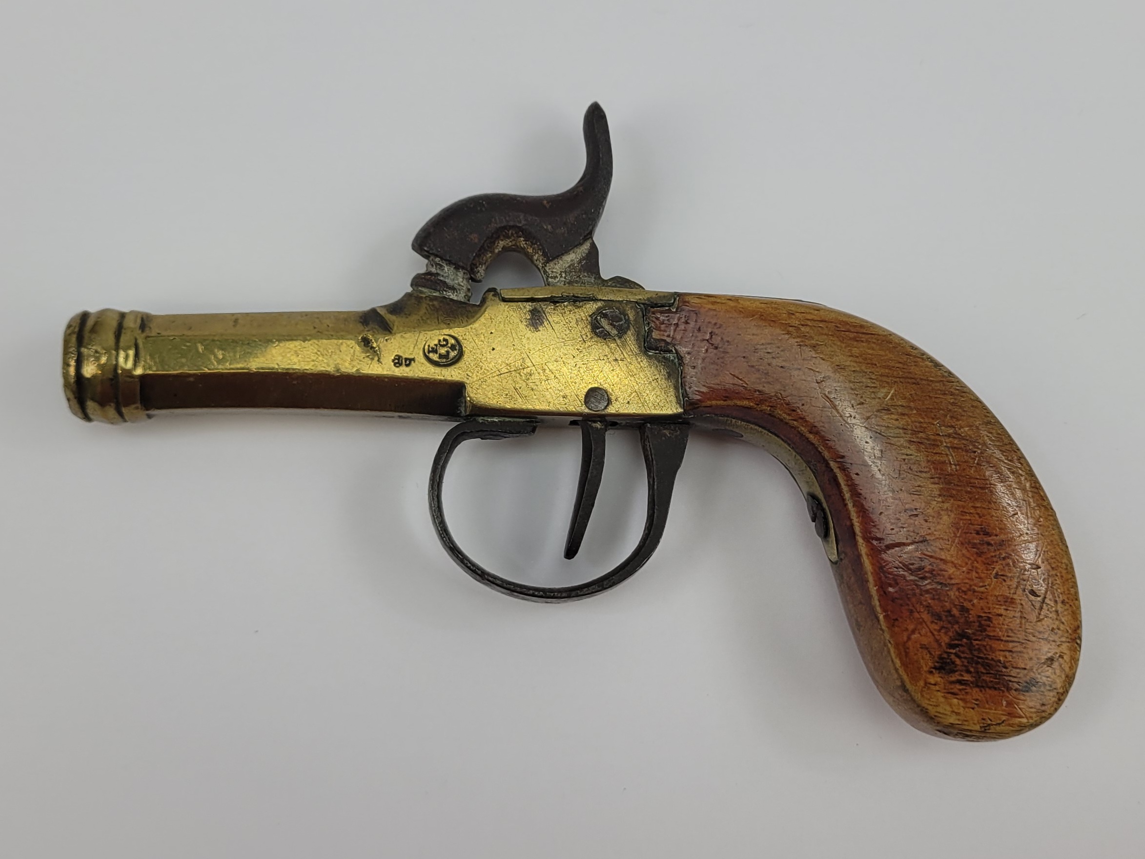 Brass Octagonal Barrelled Muff Pistol
