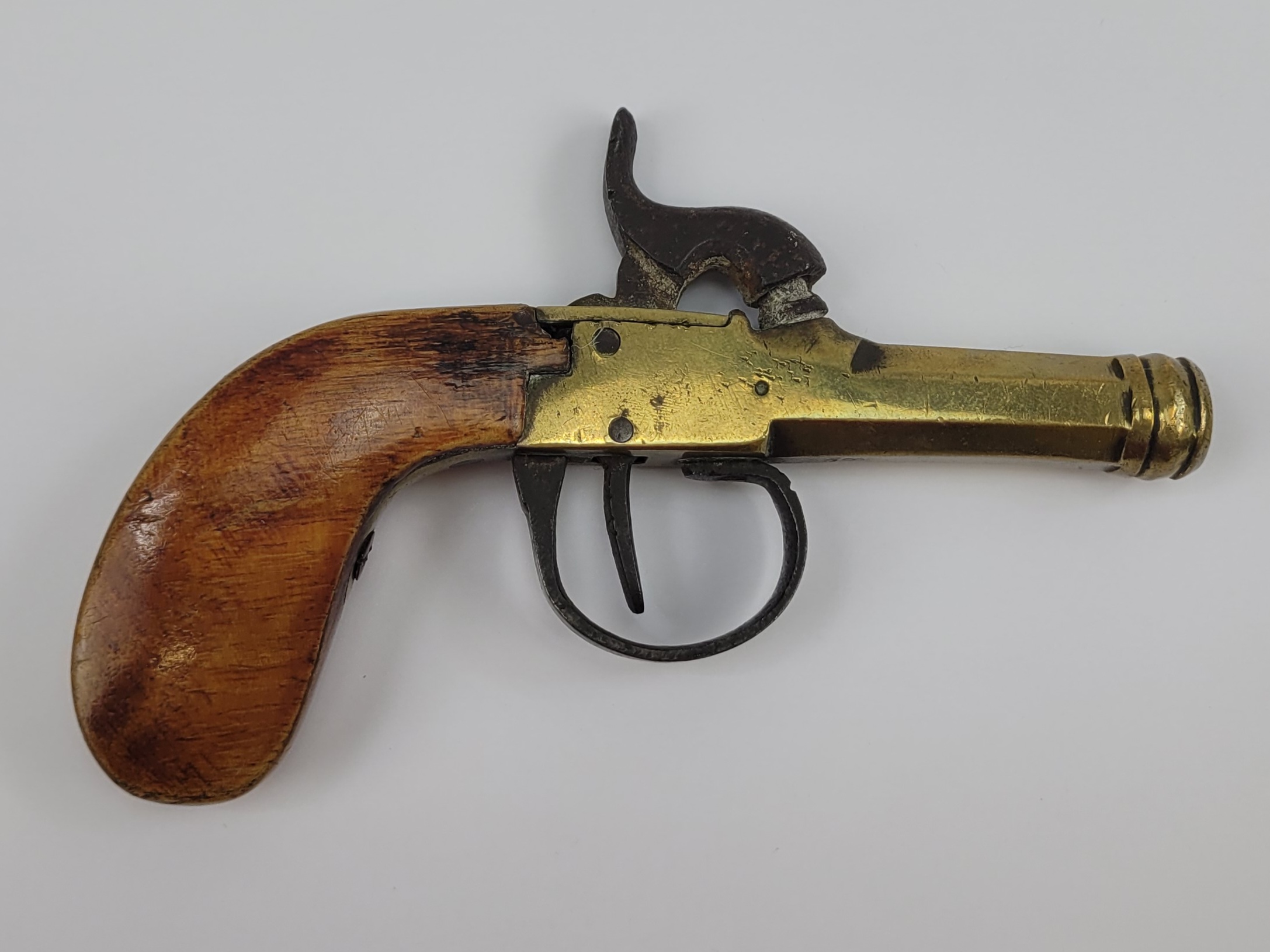 Brass Octagonal Barrelled Muff Pistol - Image 8