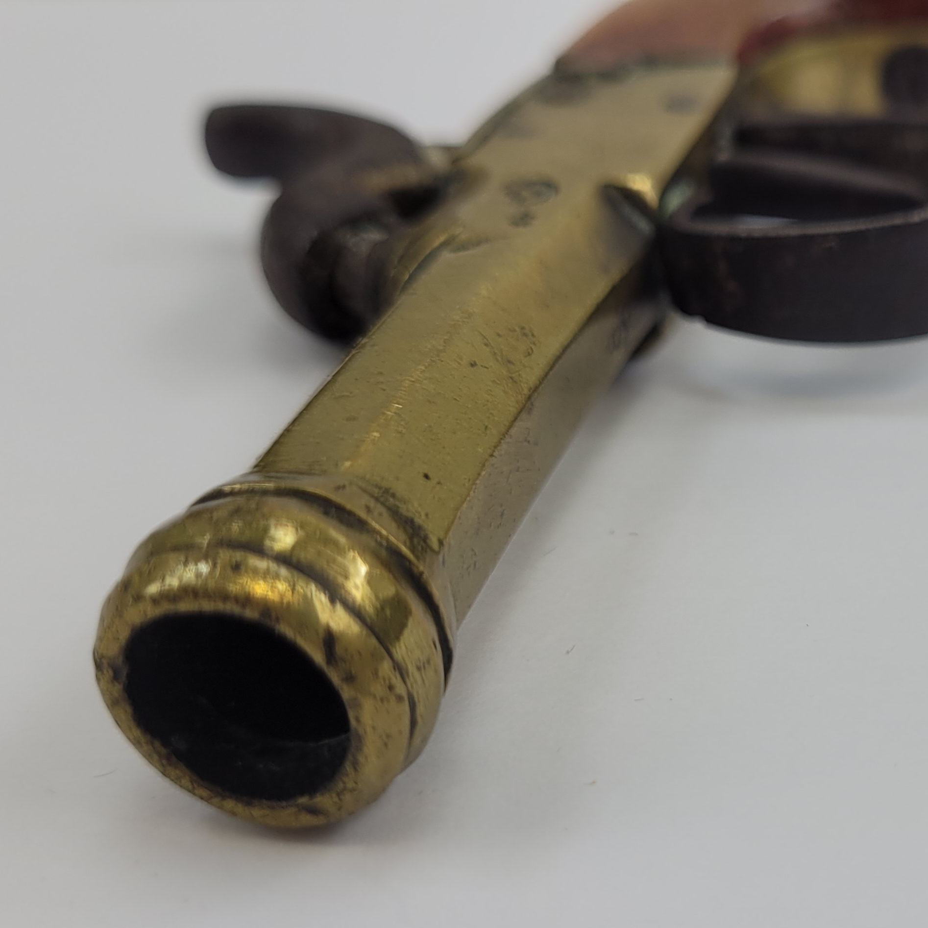 Brass Octagonal Barrelled Muff Pistol - Image 5