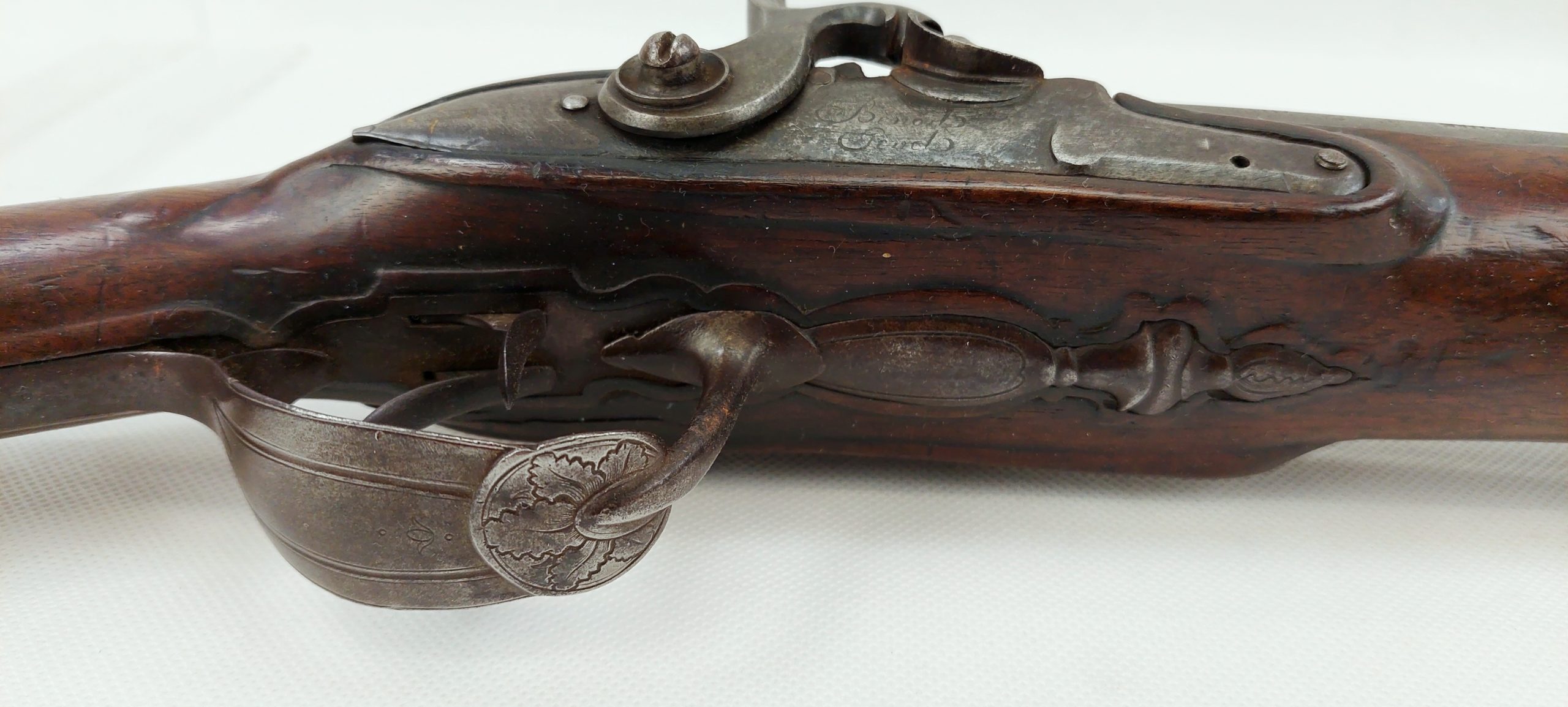 Fine Circa 1750 French Long Gun Muzzle Loader Double Barrel Shotgun Converted To Percussion - Image 14