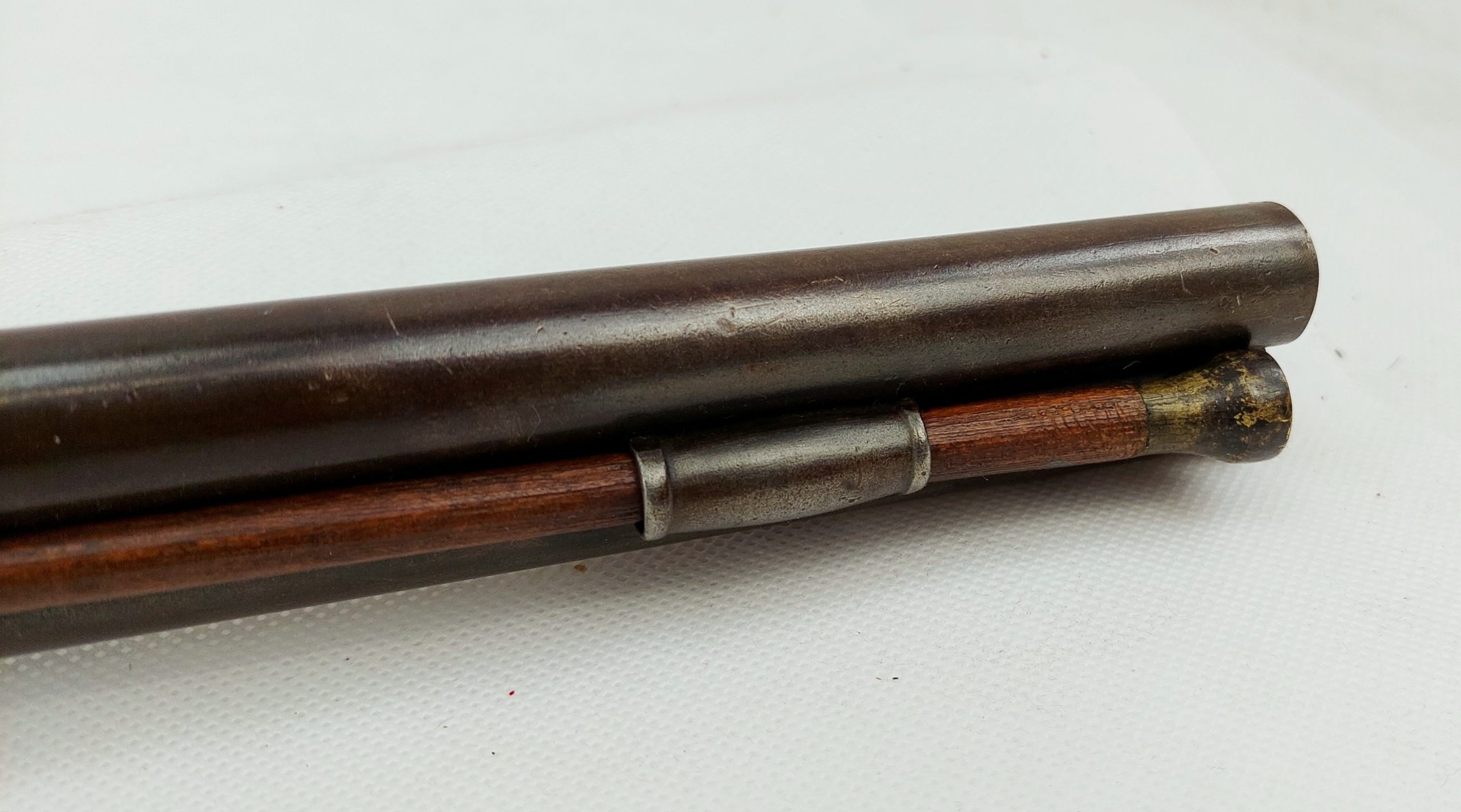 Fine Circa 1750 French Long Gun Muzzle Loader Double Barrel Shotgun Converted To Percussion - Image 11