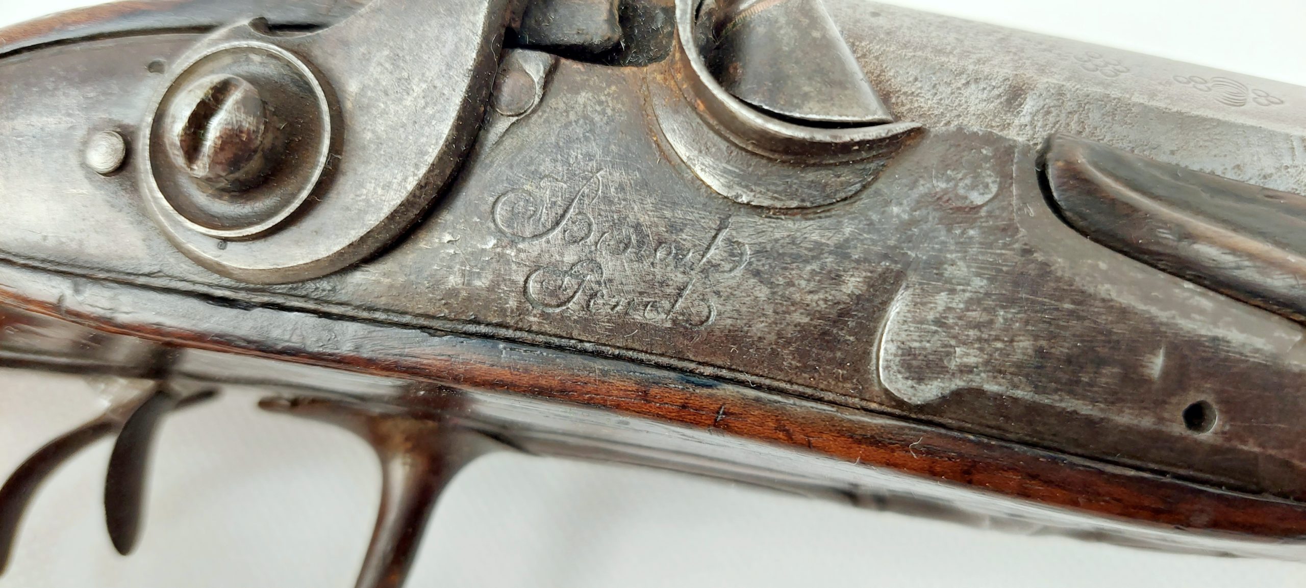 Fine Circa 1750 French Long Gun Muzzle Loader Double Barrel Shotgun Converted To Percussion - Image 10