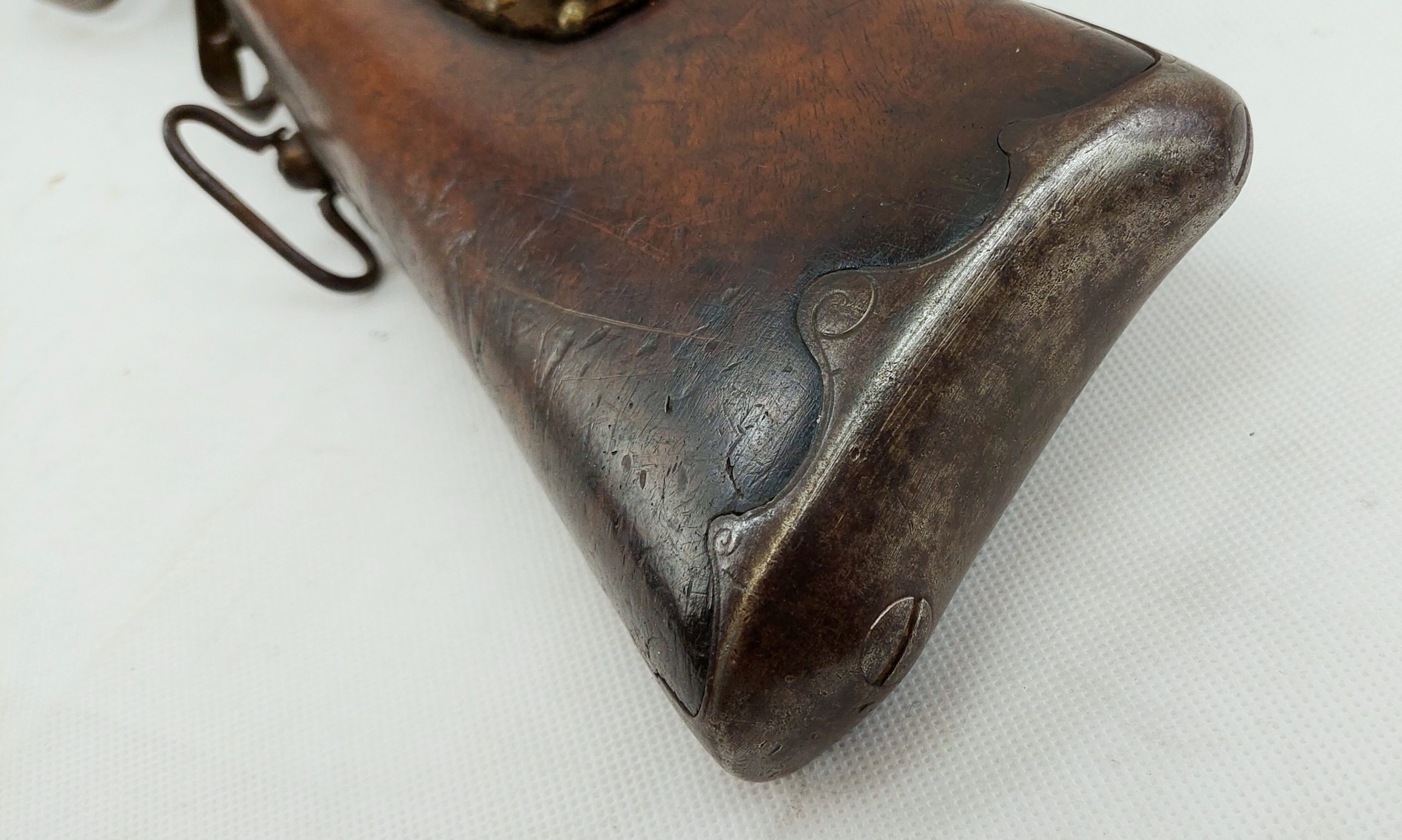 Fine Circa 1750 French Long Gun Muzzle Loader Double Barrel Shotgun Converted To Percussion - Image 7