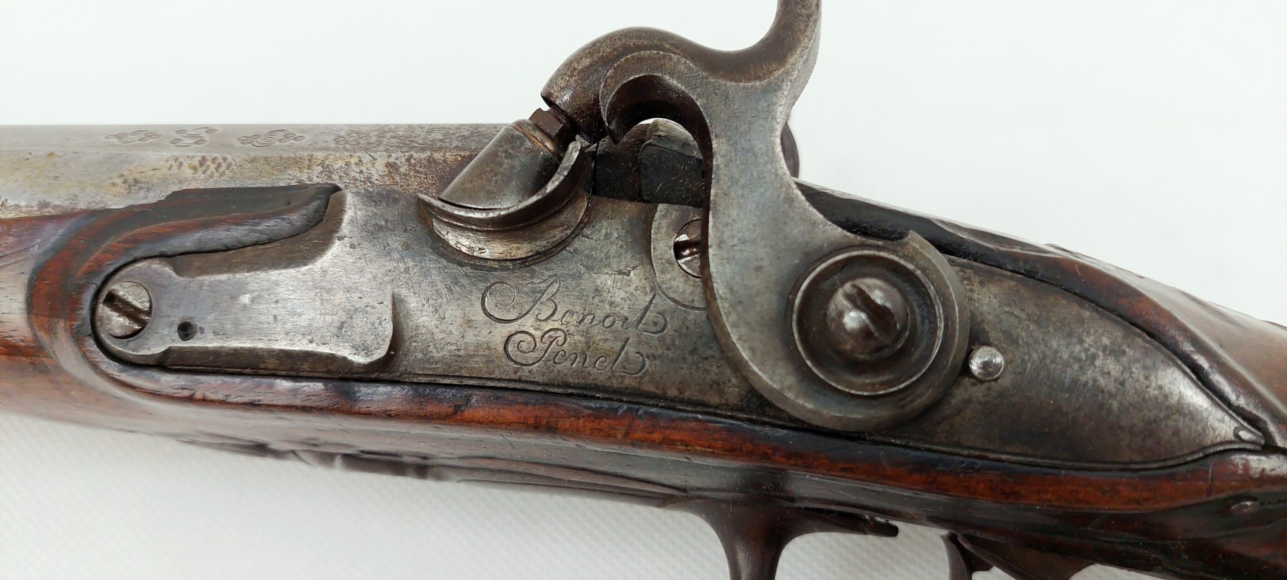 Fine Circa 1750 French Long Gun Muzzle Loader Double Barrel Shotgun Converted To Percussion - Image 6