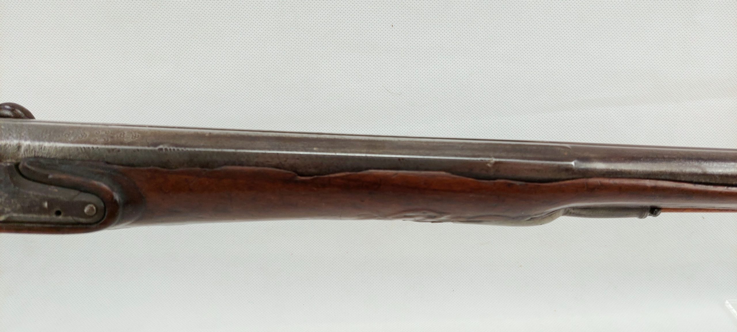 Fine Circa 1750 French Long Gun Muzzle Loader Double Barrel Shotgun Converted To Percussion - Image 19