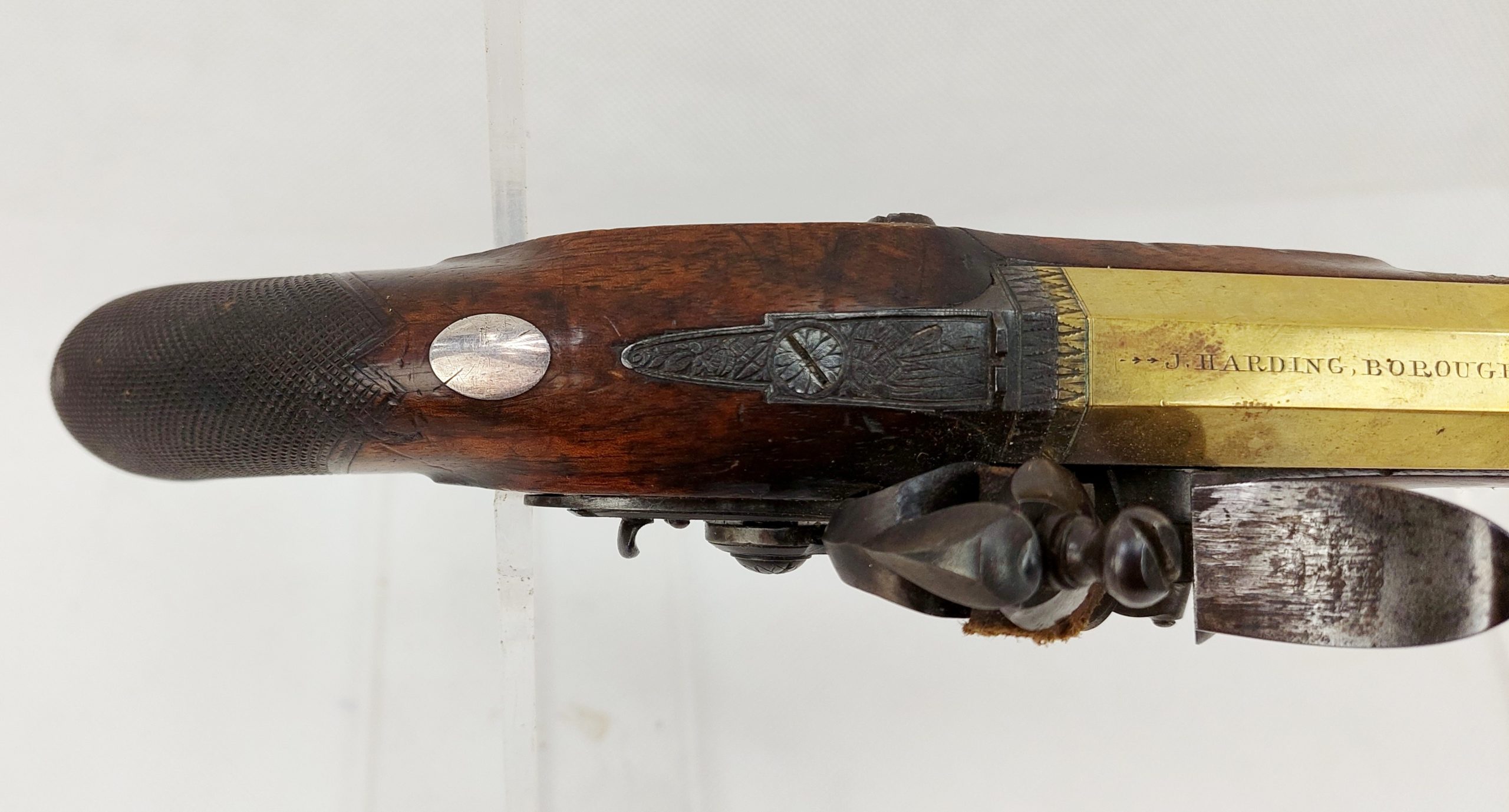 Circa 1778 Brass Barrelled Flintlock Pistol Owned By Admiral Foley Hero Of The Battle Of The Nile By J Harding Of London - Image 10