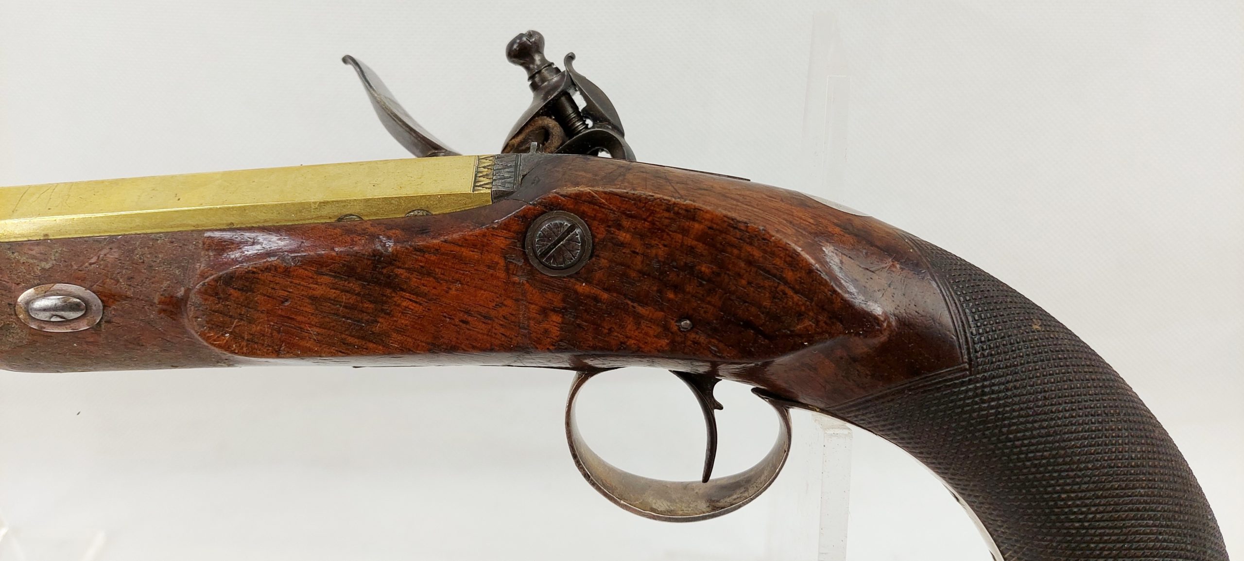 Circa 1778 Brass Barrelled Flintlock Pistol Owned By Admiral Foley Hero Of The Battle Of The Nile By J Harding Of London - Image 14